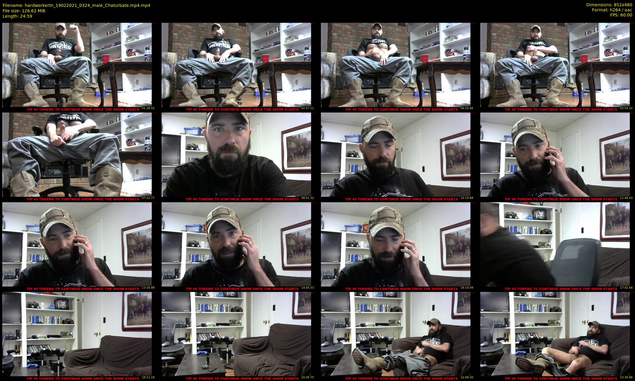 hardworkertn — 25 minute Chaturbate male cam show recording, 480p, Feb 19, 2021