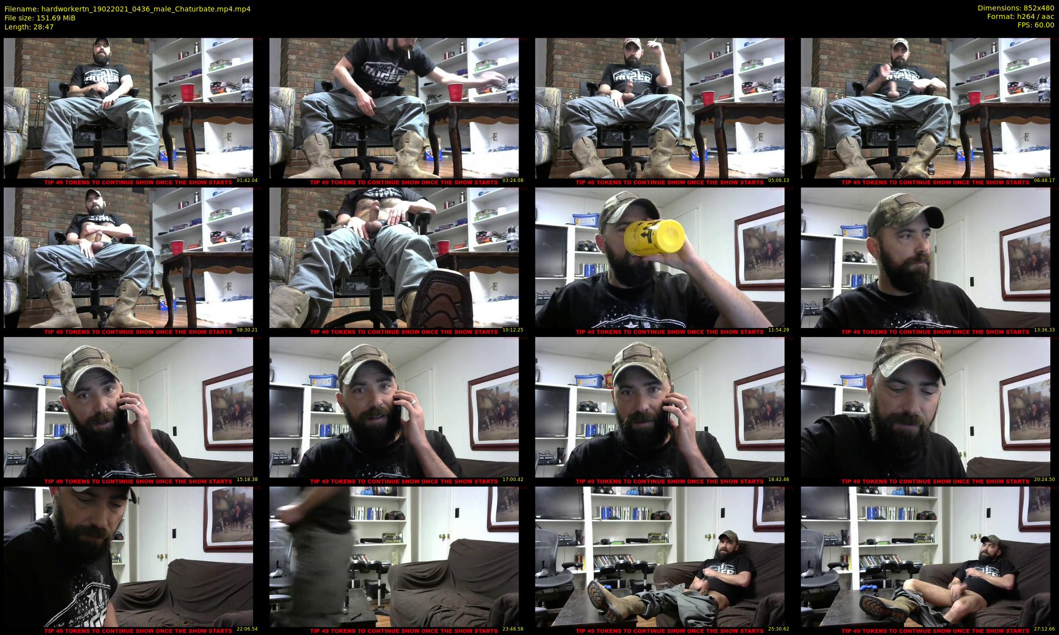 hardworkertn — 29 minute Chaturbate male cam show recording, 480p, Feb 19, 2021