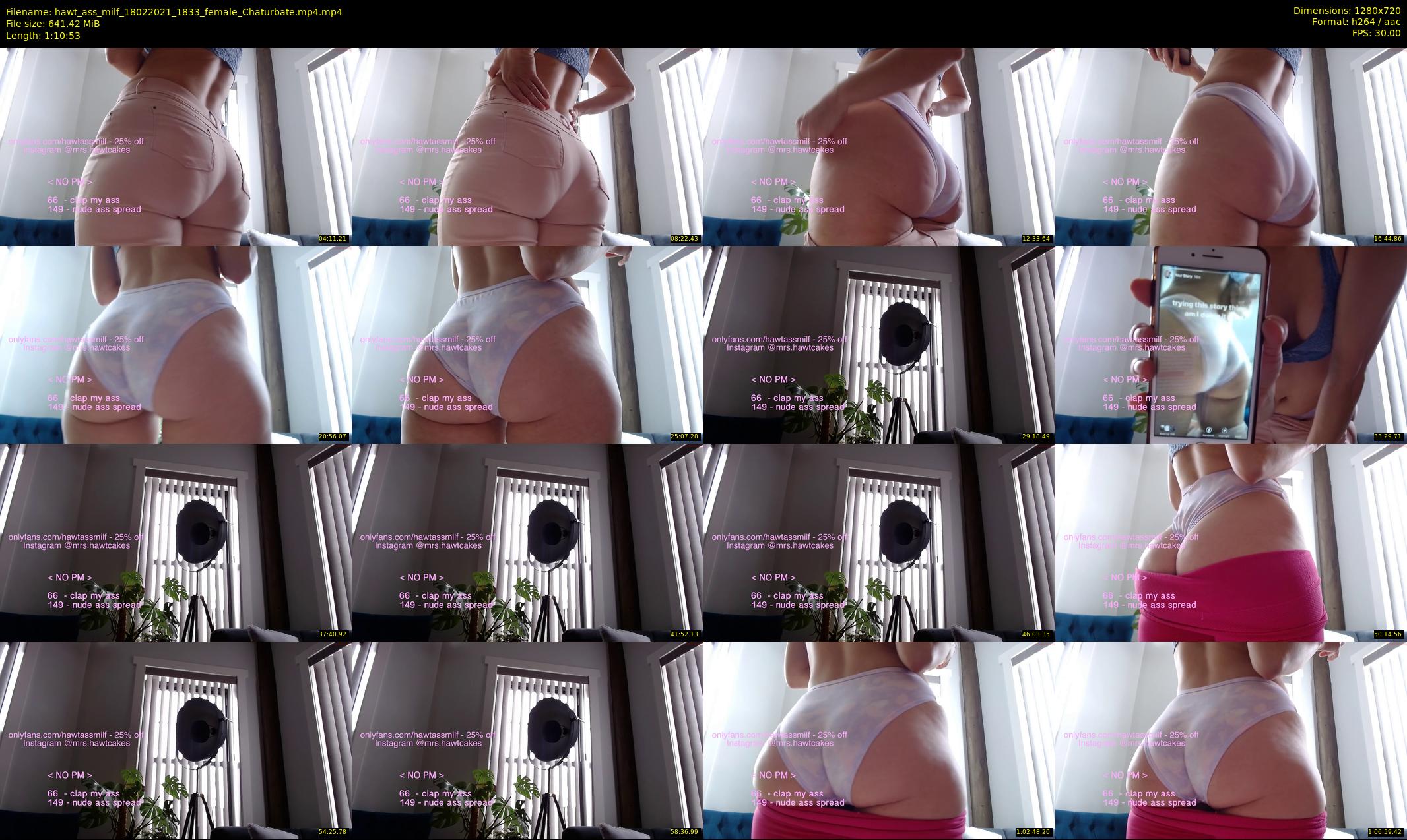hawt_ass_milf — 71 minute Chaturbate female cam show recording, 720p, Feb 18, 2021
