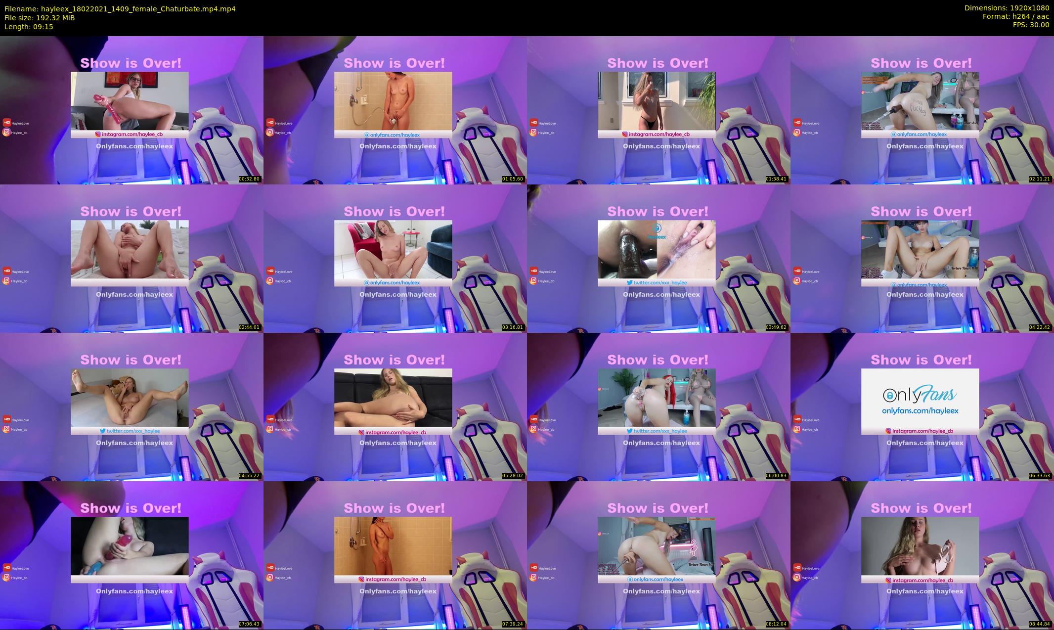 hayleex — 10 minute Chaturbate female cam show recording, 1080p, Feb 18, 2021