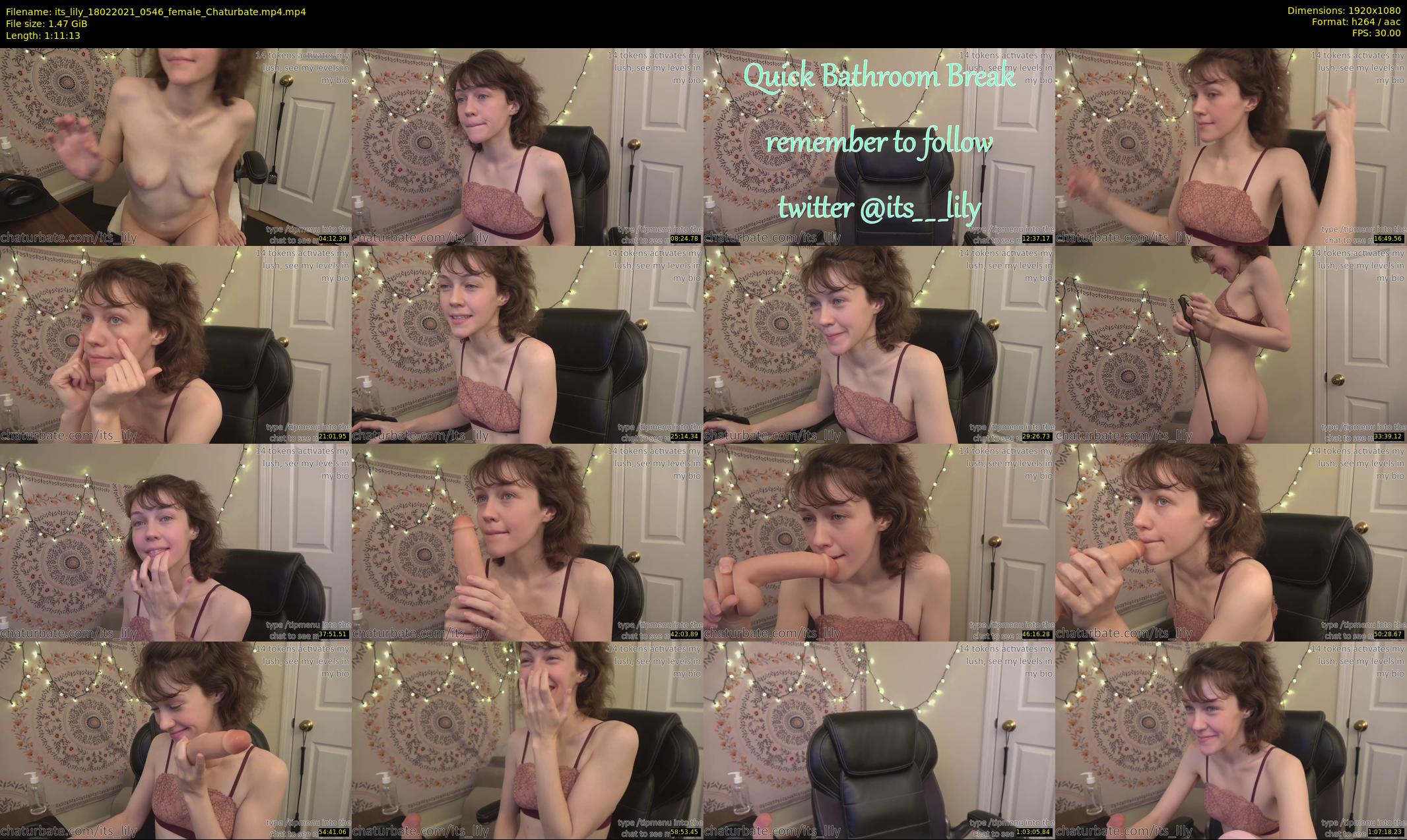 its_lily — 72 minute Chaturbate female cam show recording, 1080p, Feb 18, 2021