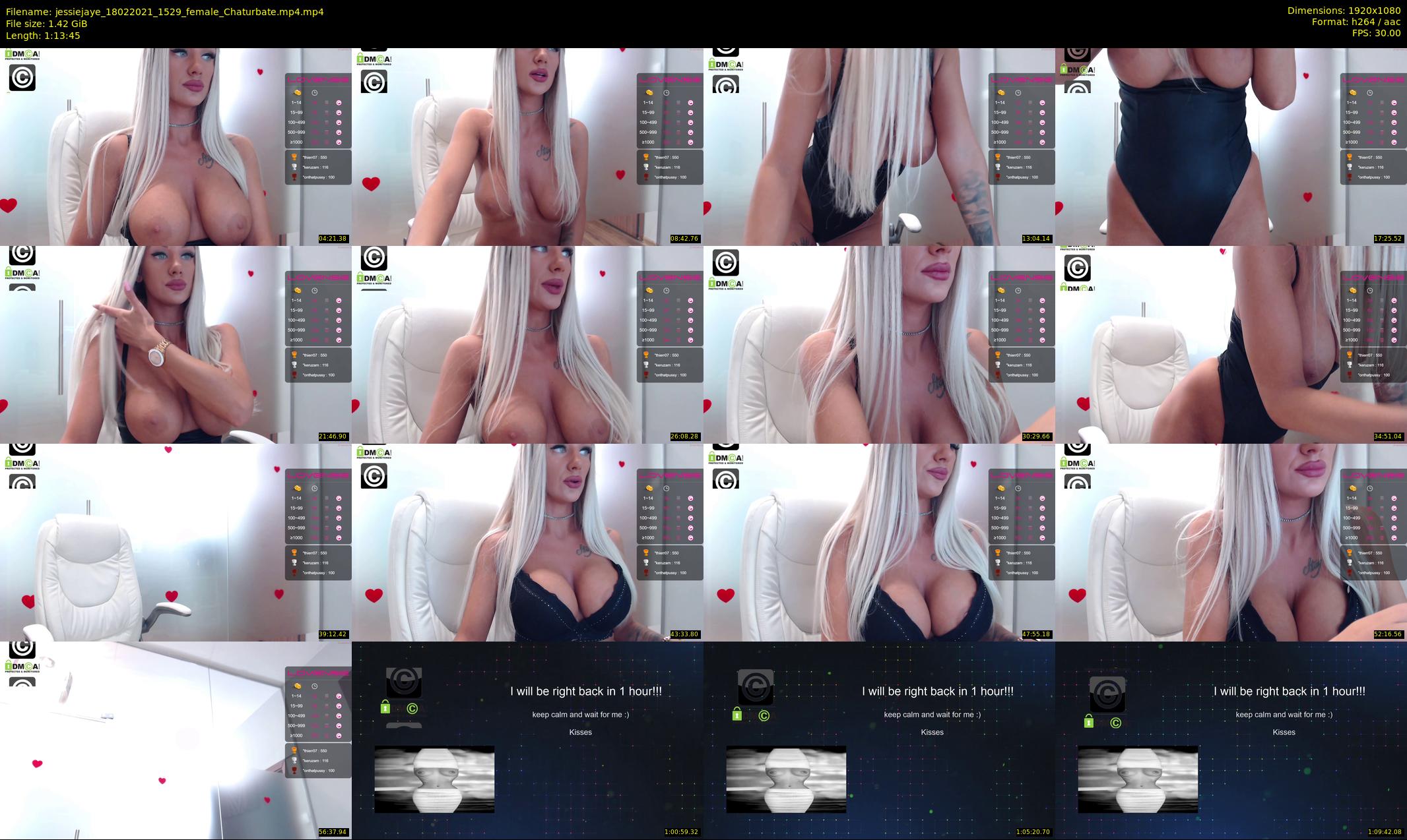 jessiejaye — 74 minute Chaturbate female cam show recording, 1080p, Feb 18, 2021