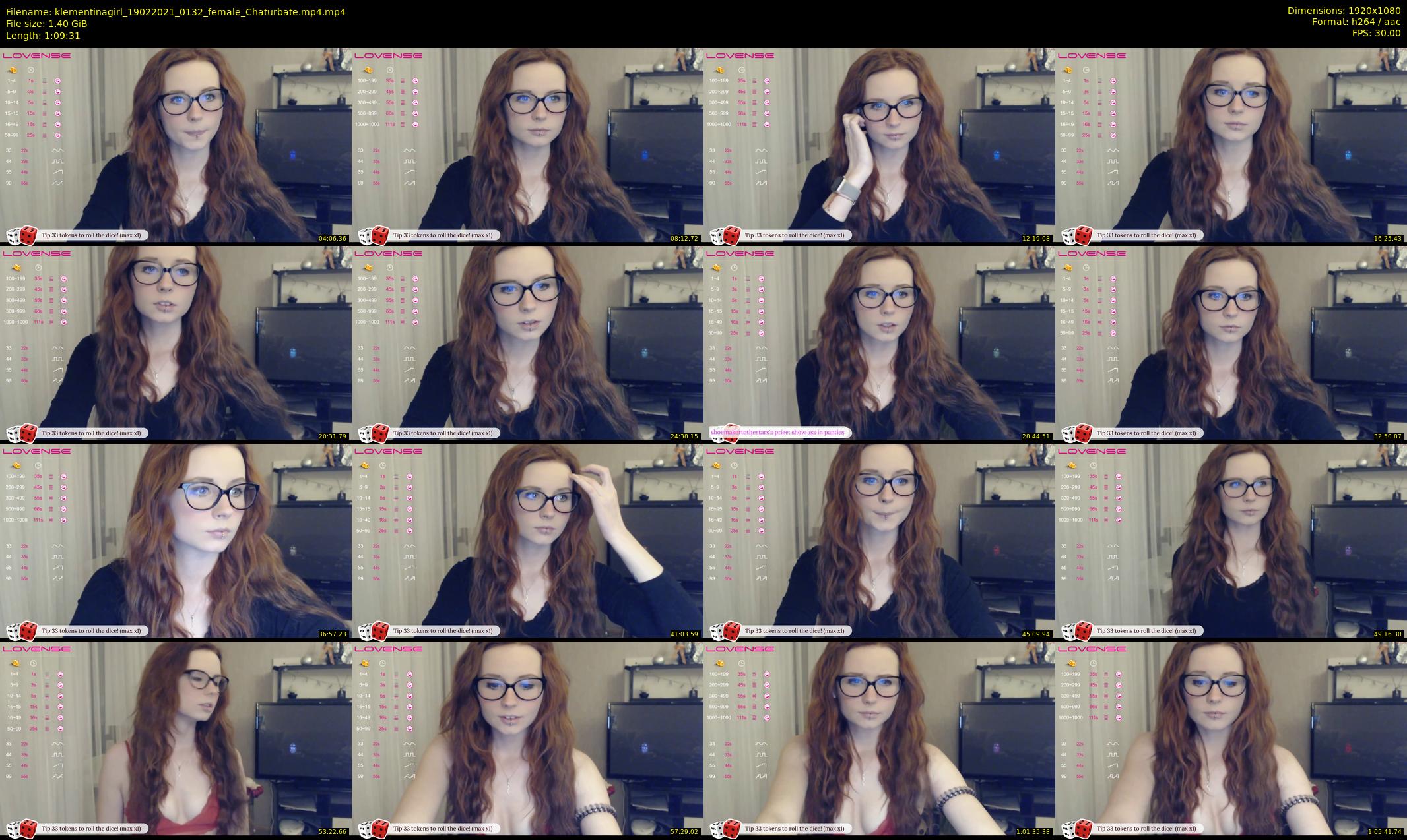 klementinagirl — 70 minute Chaturbate female cam show recording, 1080p, Feb 19, 2021