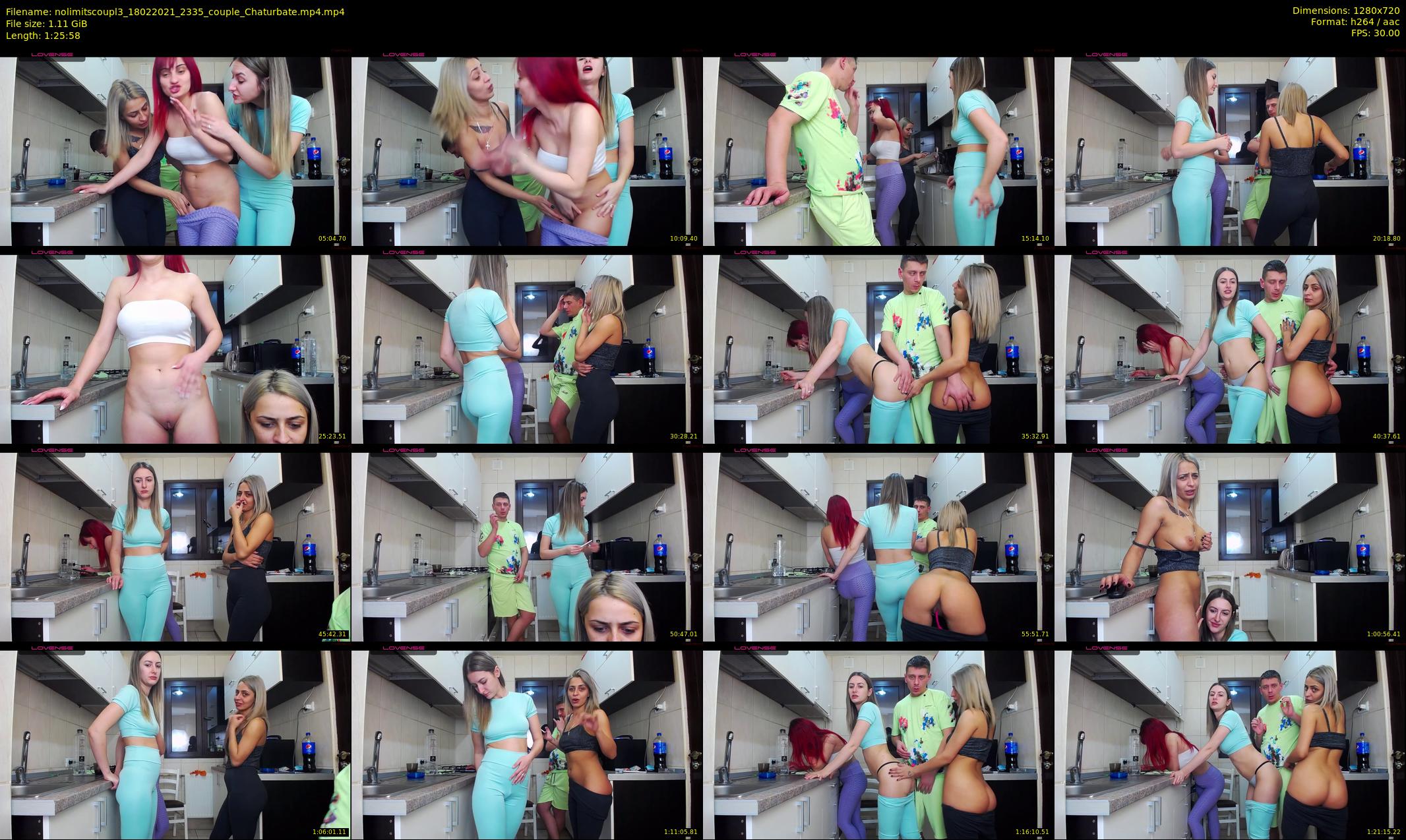 nolimitscoupl3 — 86 minute Chaturbate couple cam show recording, 720p, Feb 18, 2021