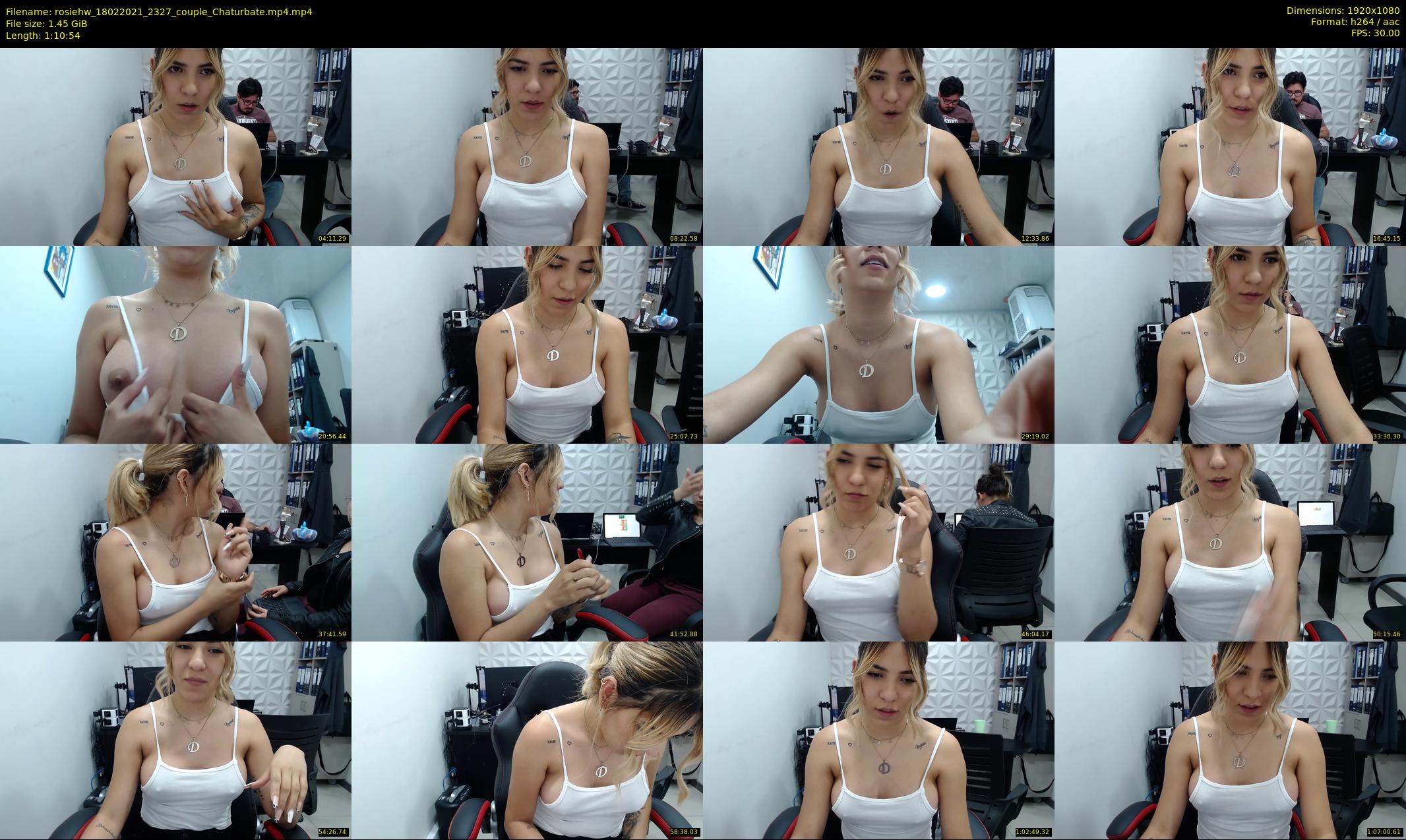 rosiehw — 71 minute Chaturbate couple cam show recording, 1080p, Feb 18, 2021