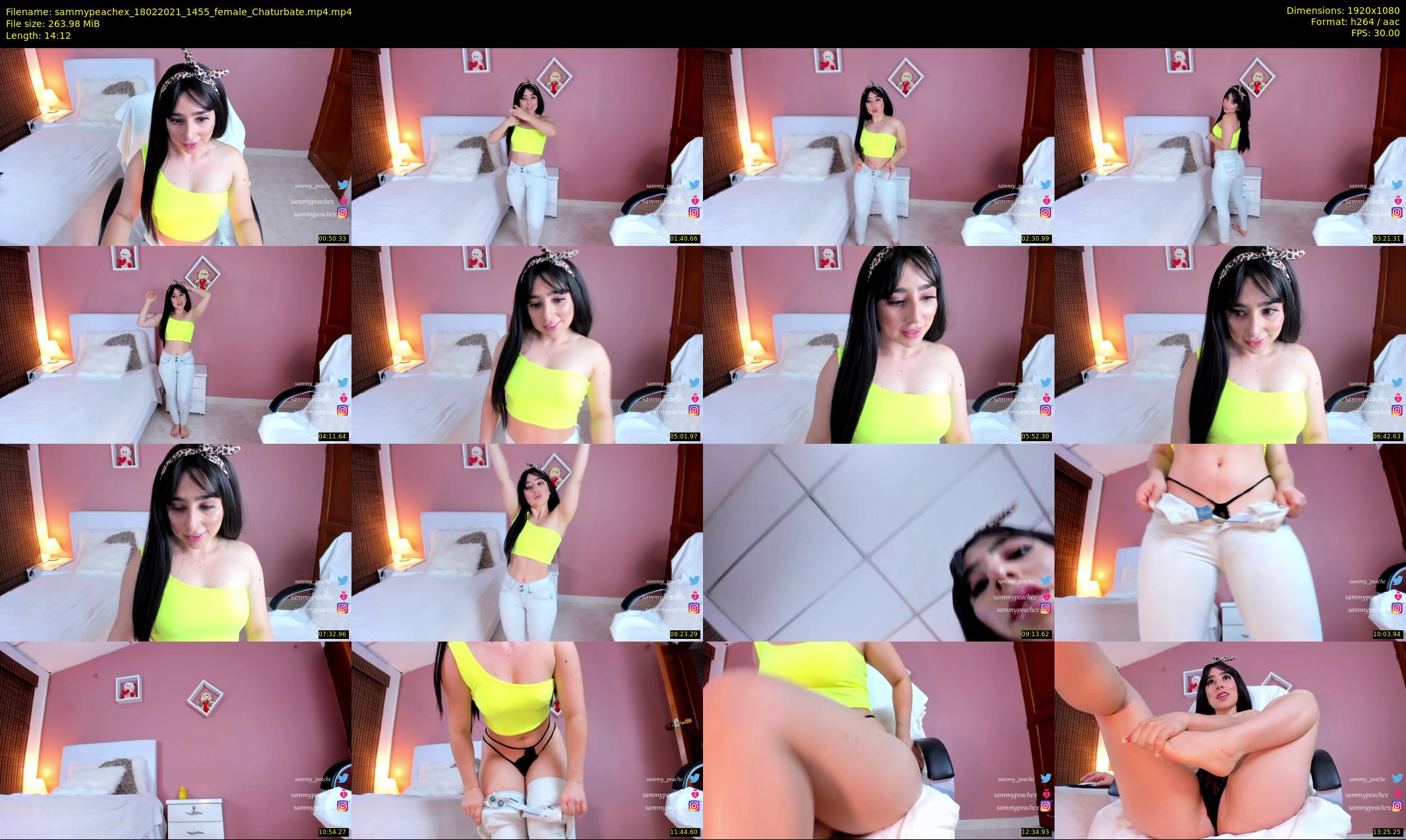 sammypeachex — 15 minute Chaturbate female cam show recording, 1080p, Feb 18, 2021