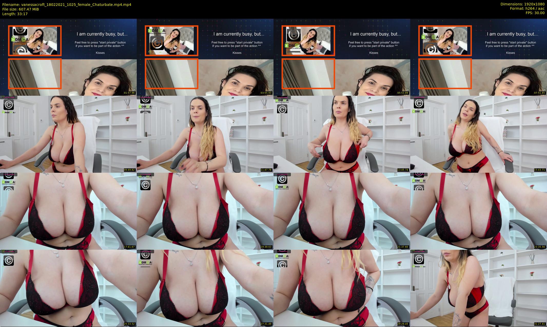 vanessacroft — 34 minute Chaturbate female cam show recording, 1080p, Feb 18, 2021