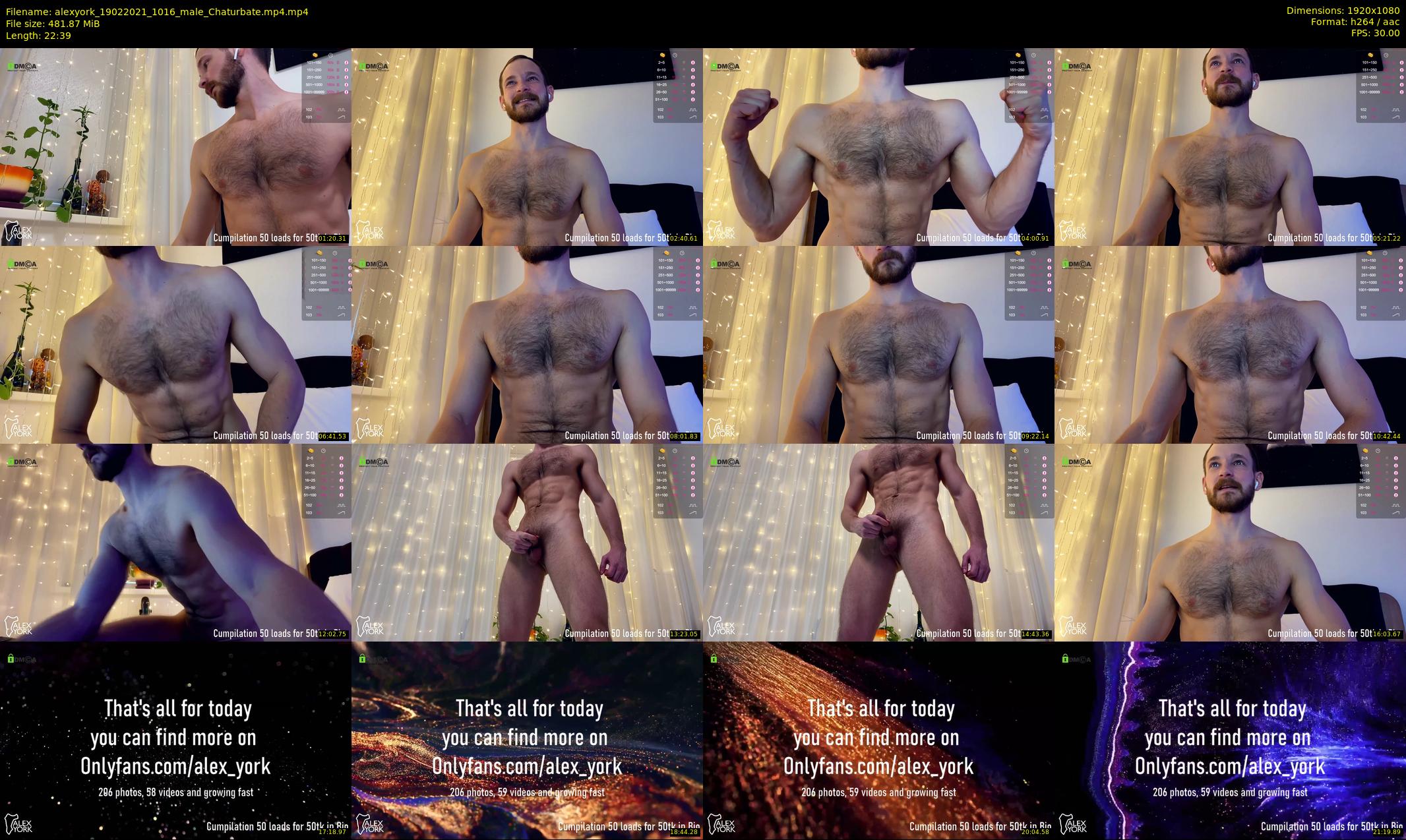 alexyork — 23 minute Chaturbate male cam show recording, 1080p, Feb 19, 2021