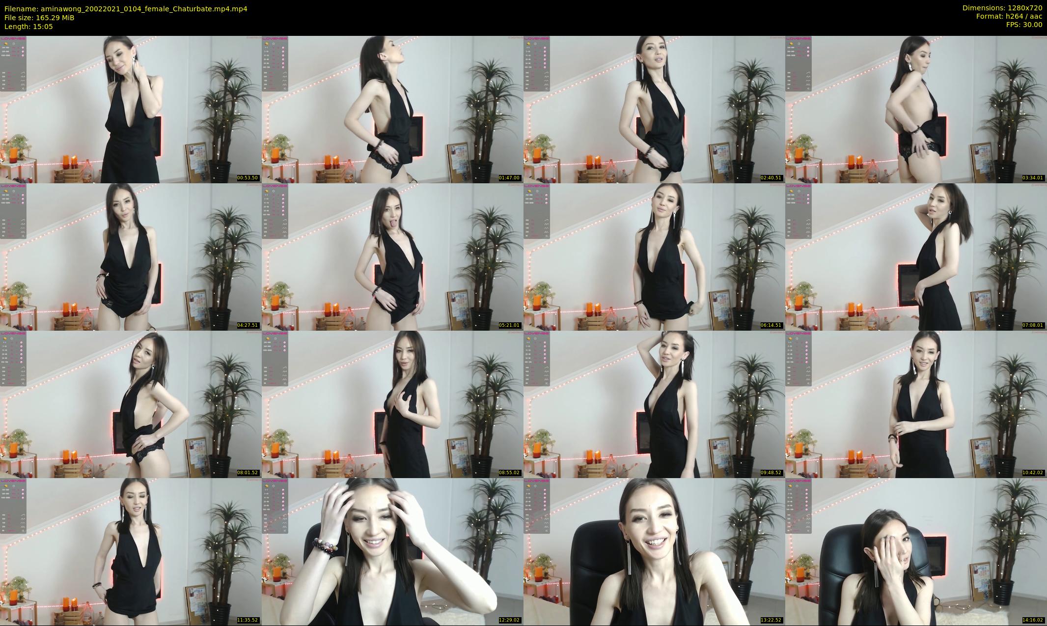 aminawong — 16 minute Chaturbate female cam show recording, 720p, Feb 20, 2021