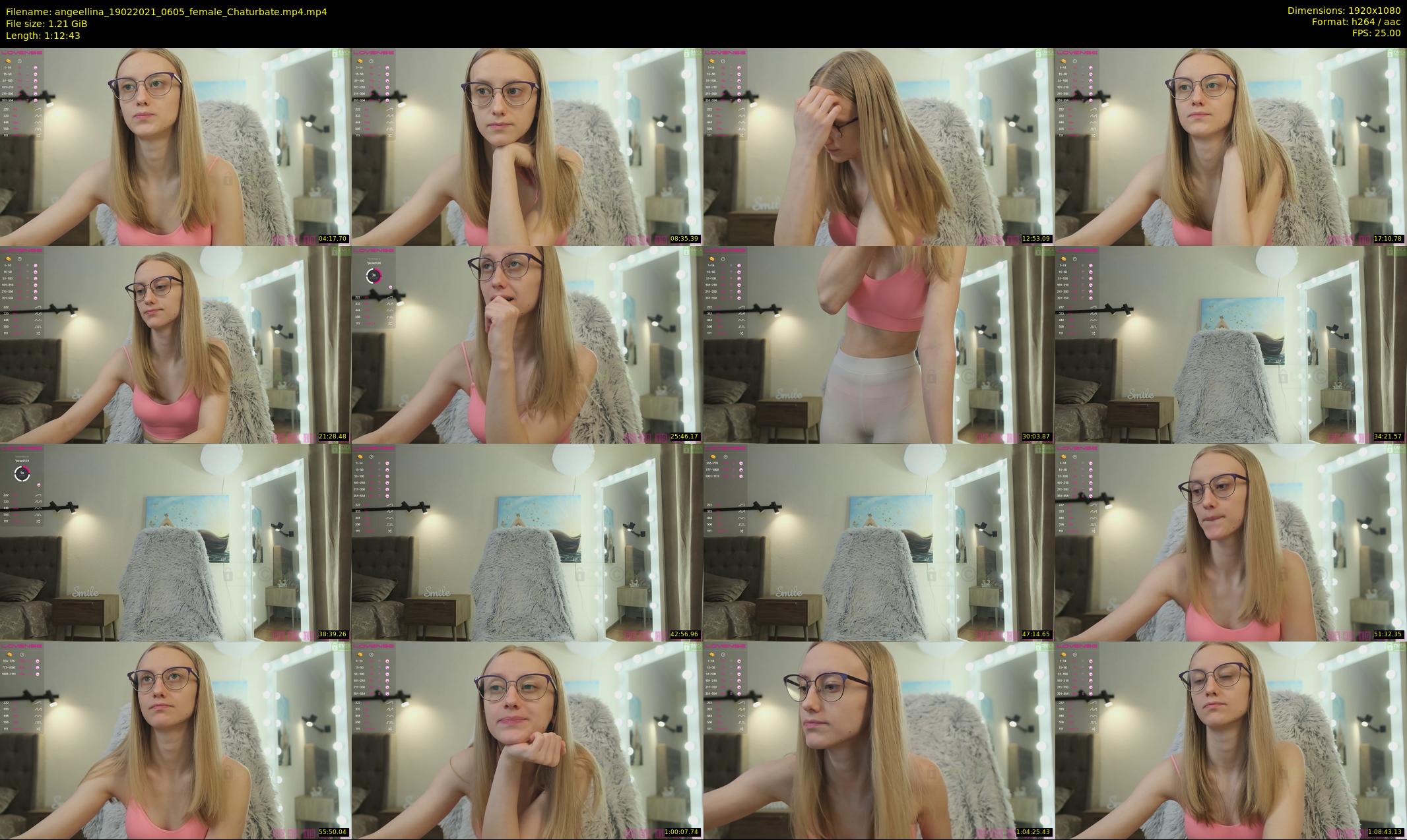 angeellina — 73 minute Chaturbate female cam show recording, 1080p, Feb 19, 2021