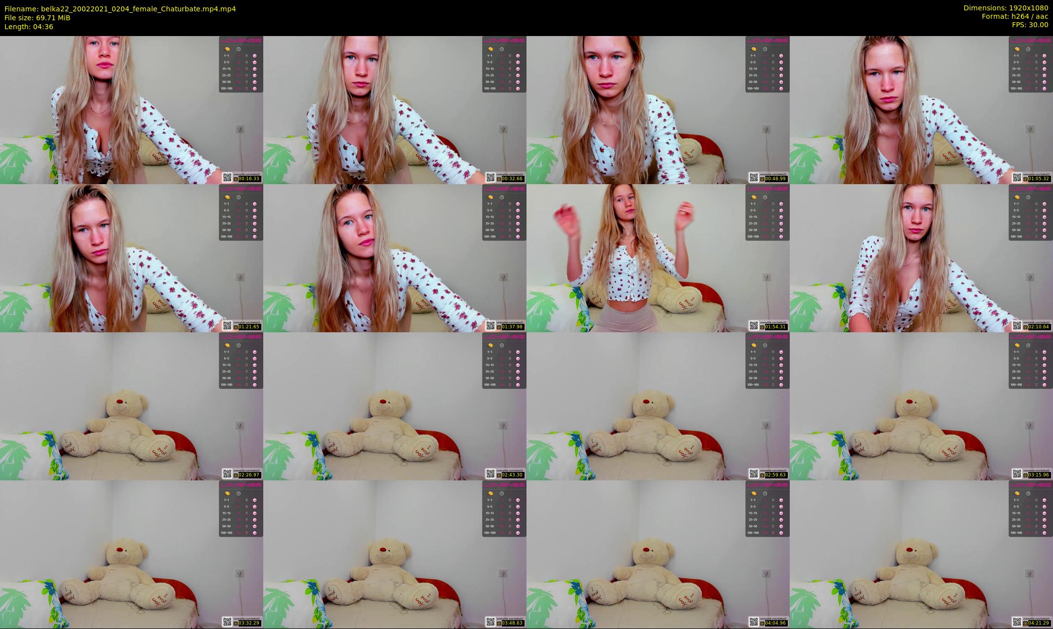 belka22 — 5 minute Chaturbate female cam show recording, 1080p, Feb 20, 2021
