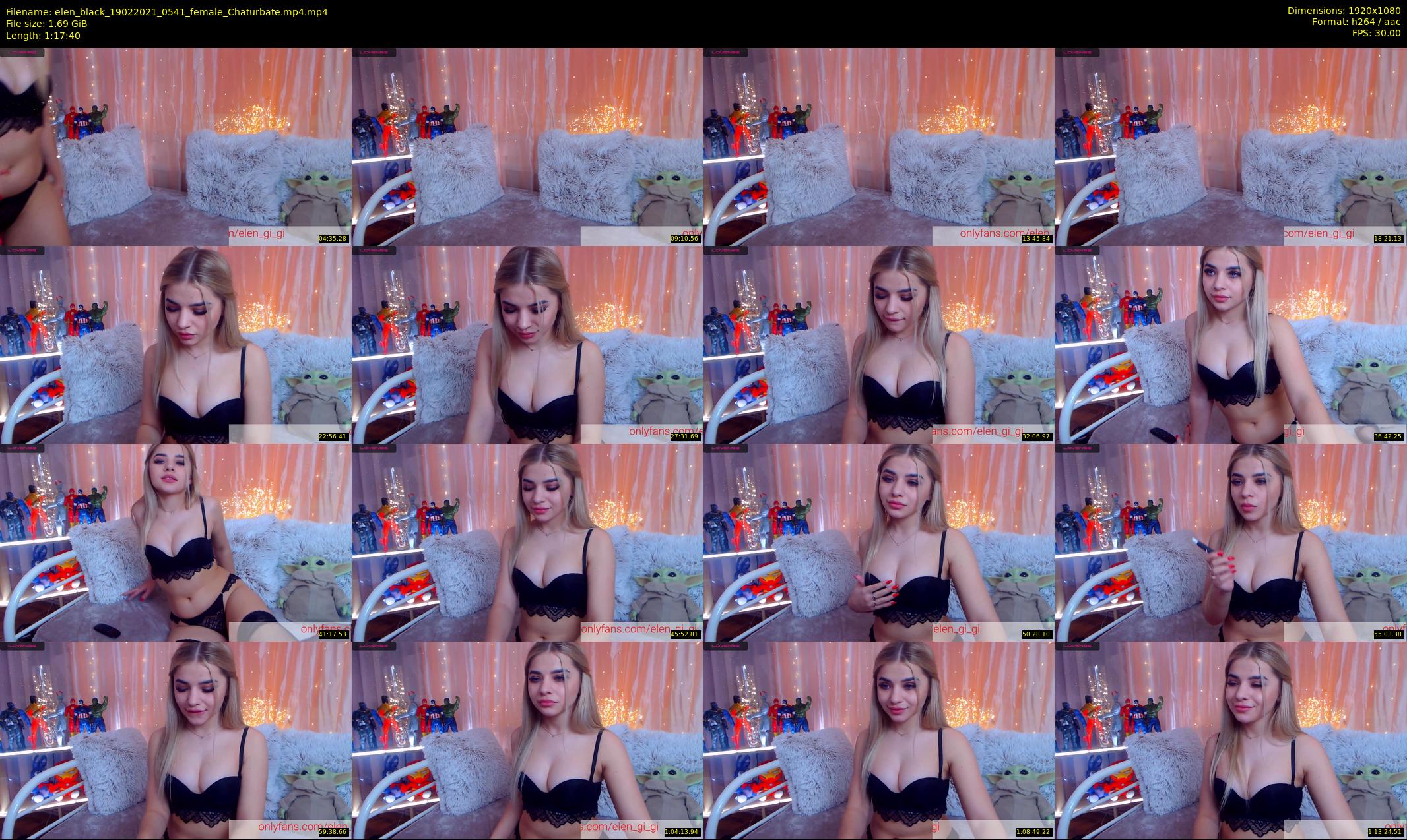 elen_black — 78 minute Chaturbate female cam show recording, 1080p, Feb 19, 2021