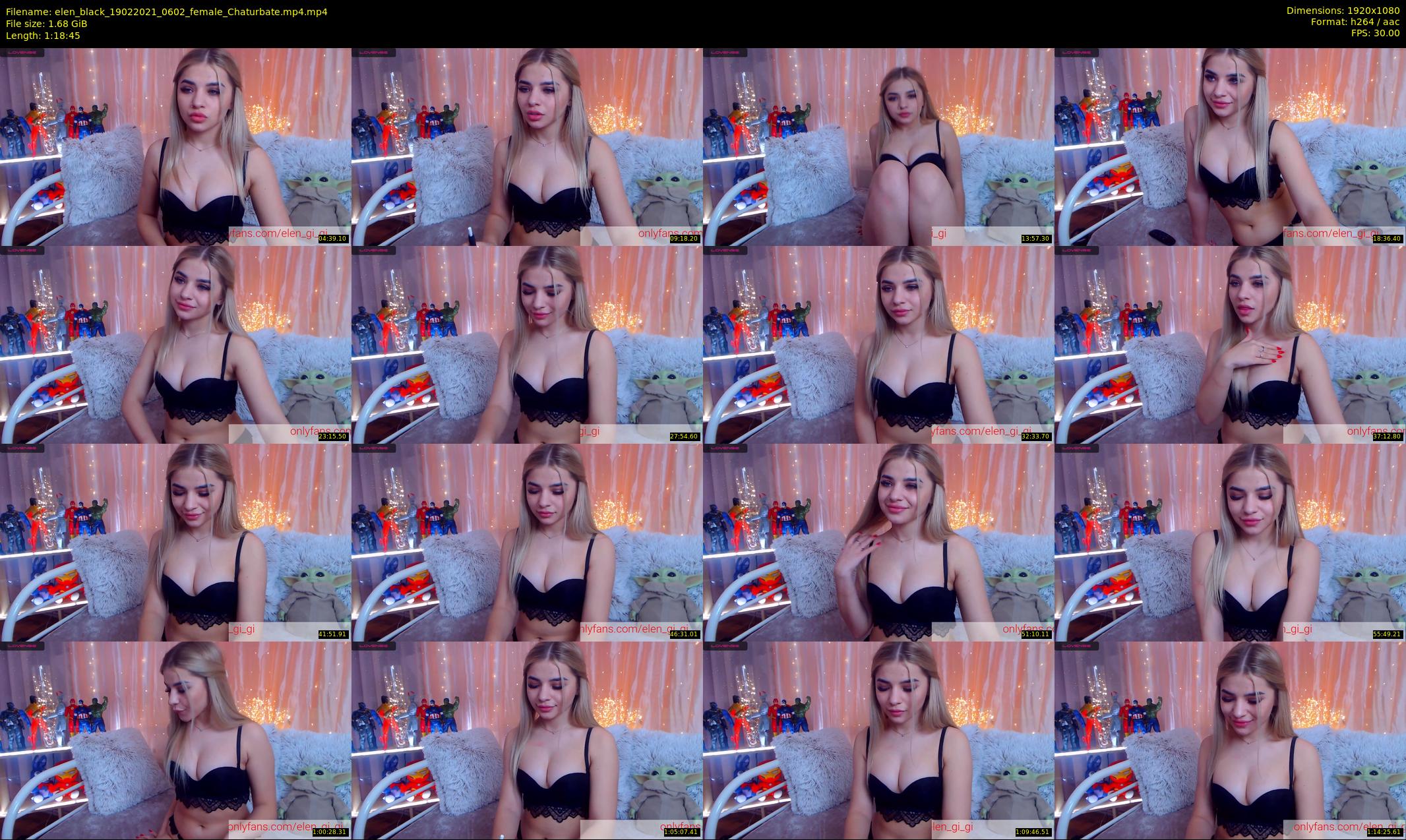 elen_black — 79 minute Chaturbate female cam show recording, 1080p, Feb 19, 2021