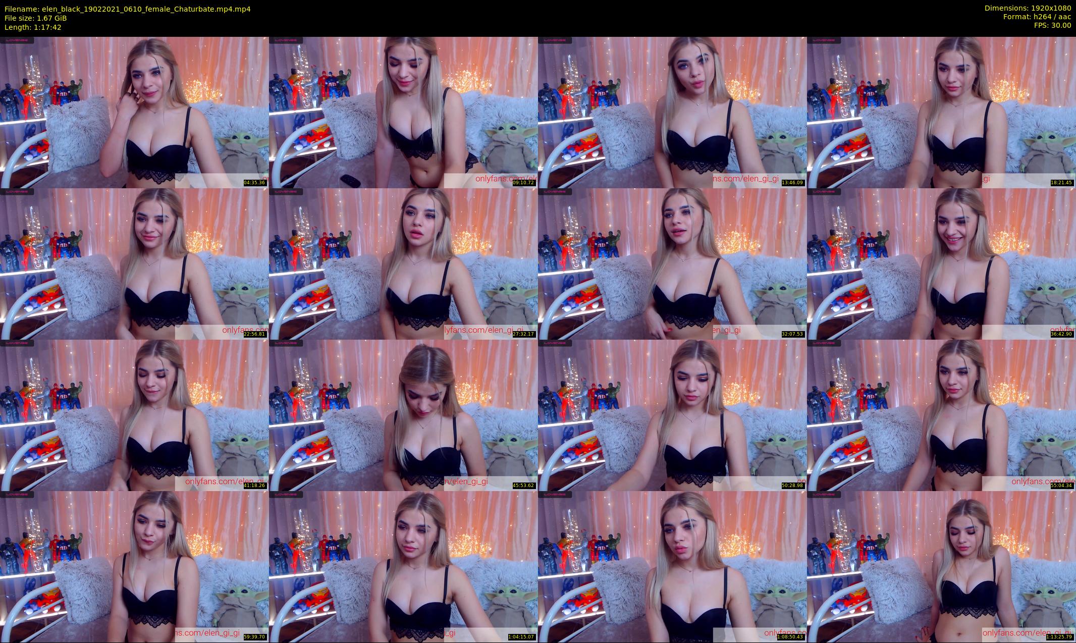 elen_black — 78 minute Chaturbate female cam show recording, 1080p, Feb 19, 2021