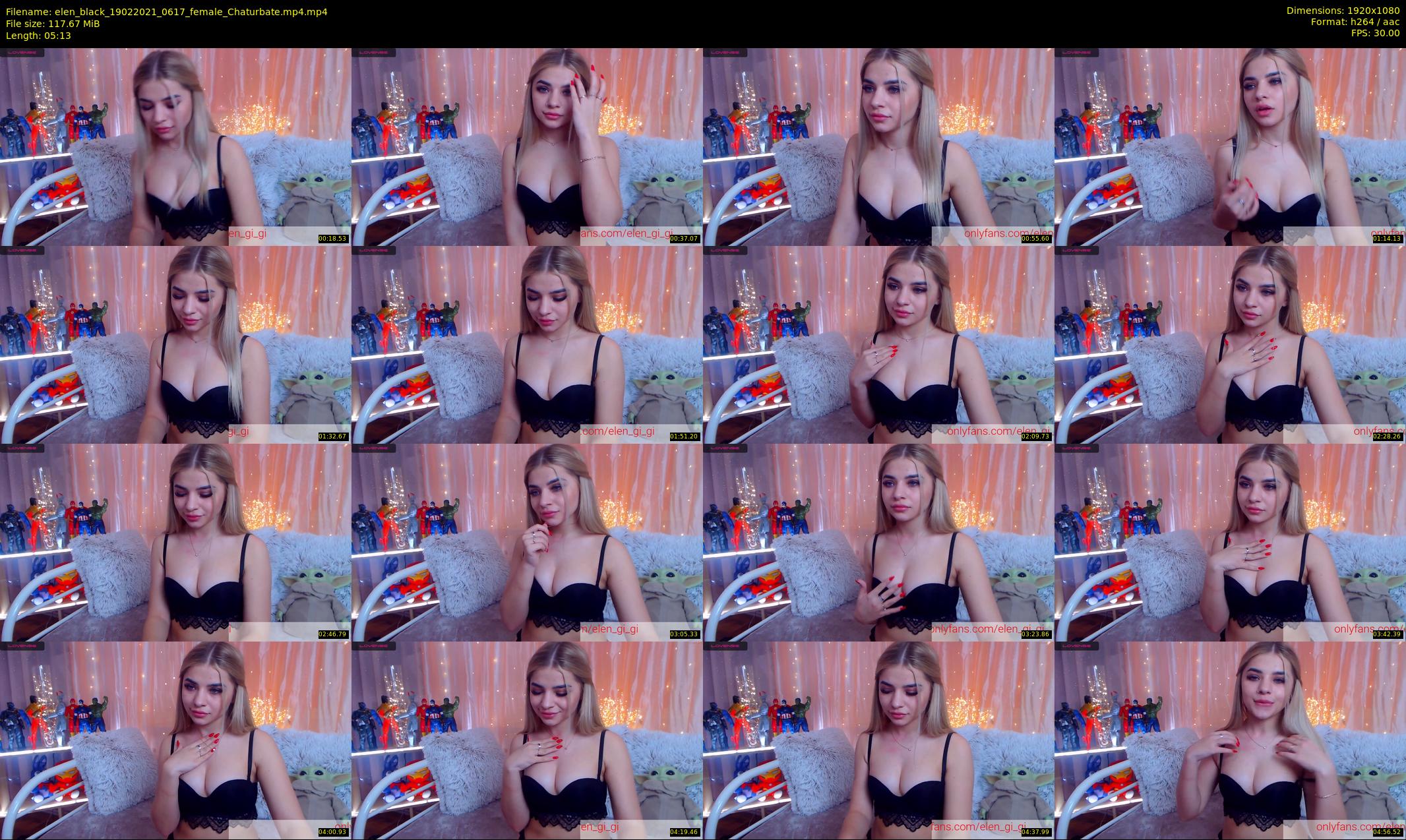 elen_black — 6 minute Chaturbate female cam show recording, 1080p, Feb 19, 2021