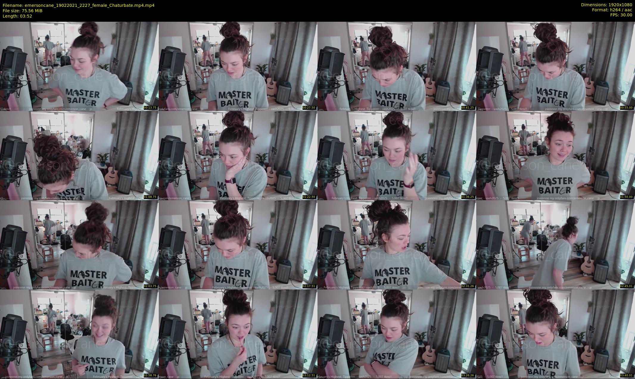 emersoncane — 4 minute Chaturbate female cam show recording, 1080p, Feb 19, 2021