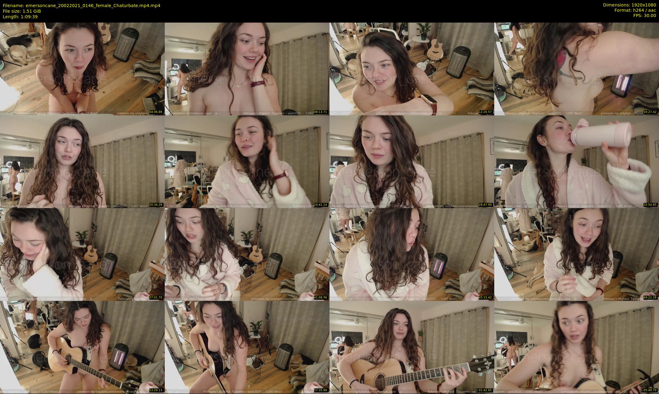 emersoncane — 70 minute Chaturbate female cam show recording, 1080p, Feb 20, 2021