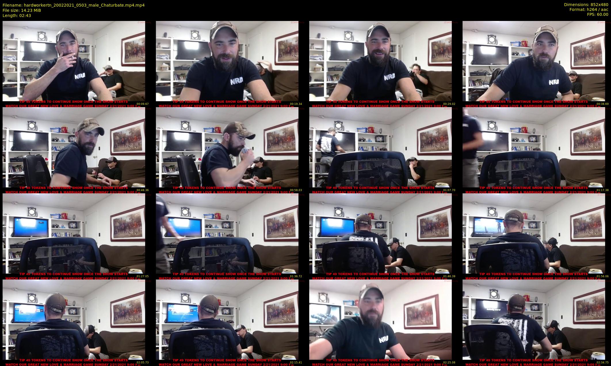 hardworkertn — 3 minute Chaturbate male cam show recording, 480p, Feb 20, 2021