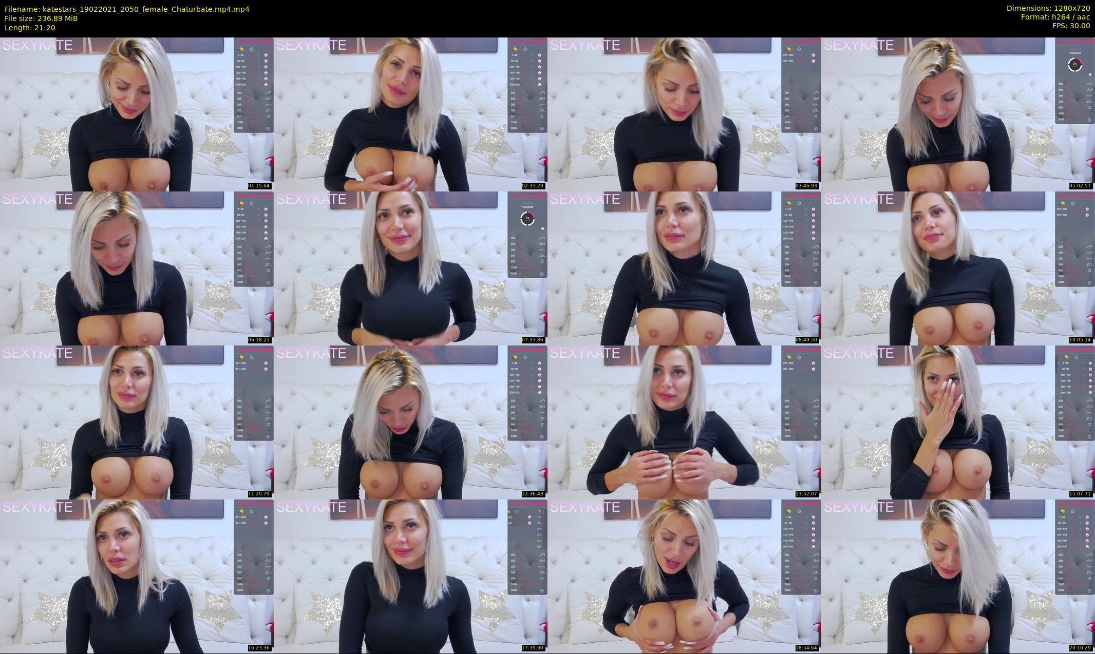 katestars — 22 minute Chaturbate female cam show recording, 720p, Feb 19, 2021