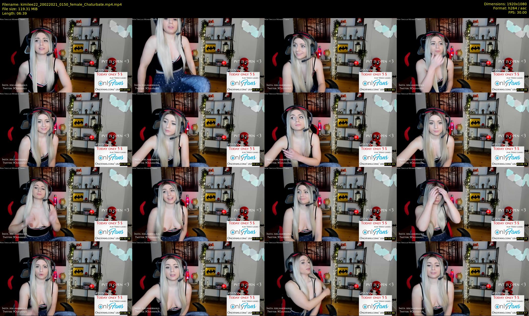 kimilee22 — 7 minute Chaturbate female cam show recording, 1080p, Feb 20, 2021