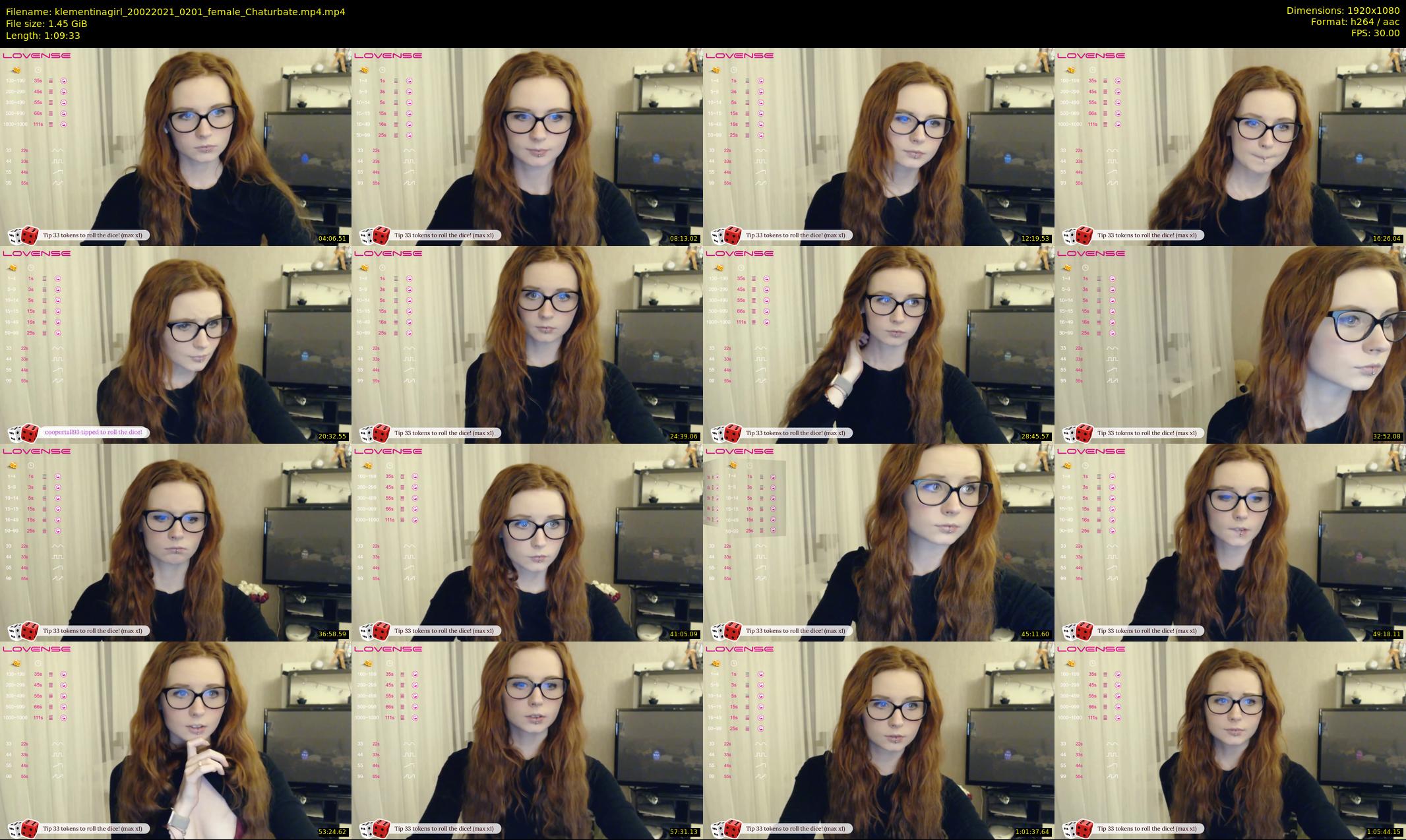 klementinagirl — 70 minute Chaturbate female cam show recording, 1080p, Feb 20, 2021