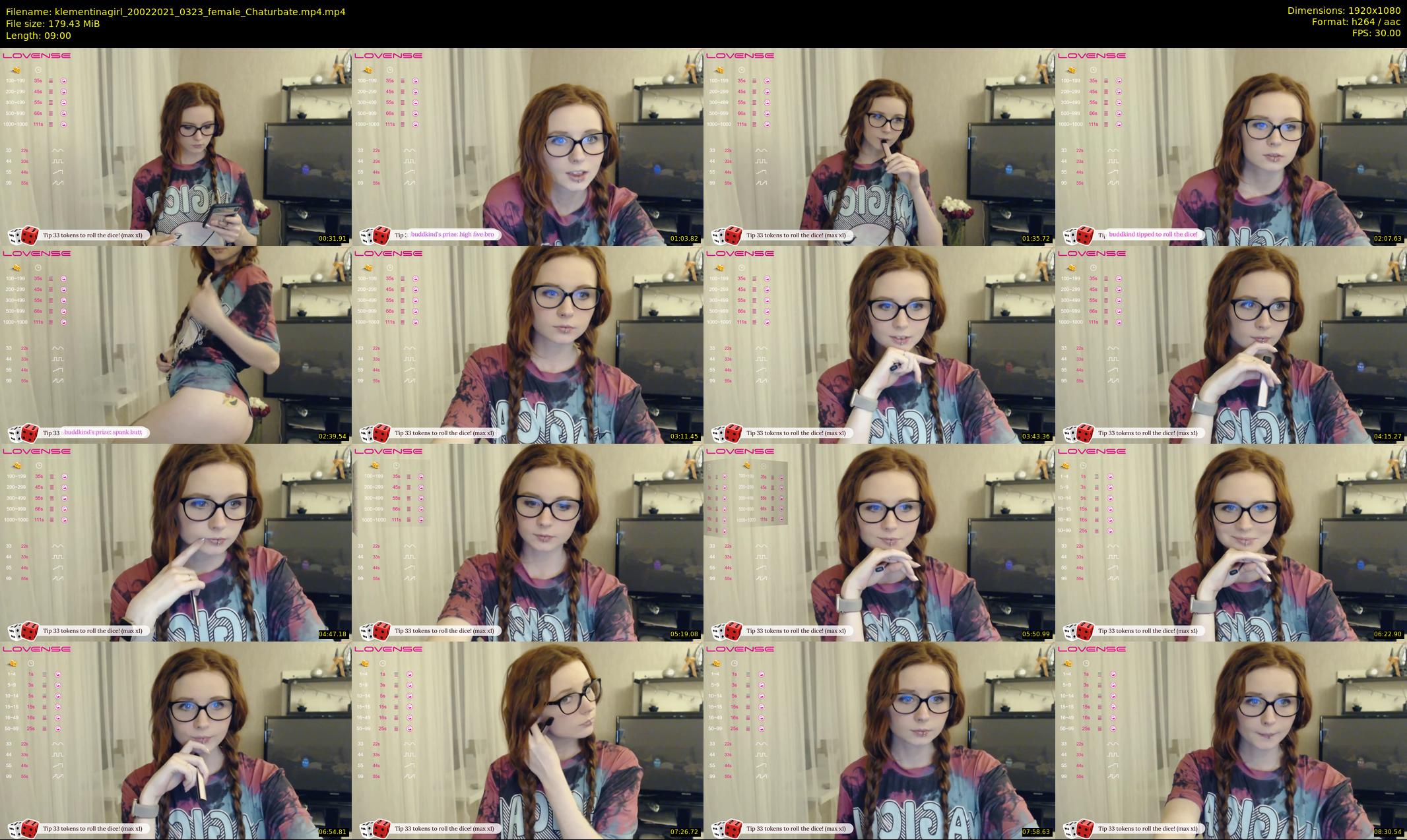 klementinagirl — 9 minute Chaturbate female cam show recording, 1080p, Feb 20, 2021