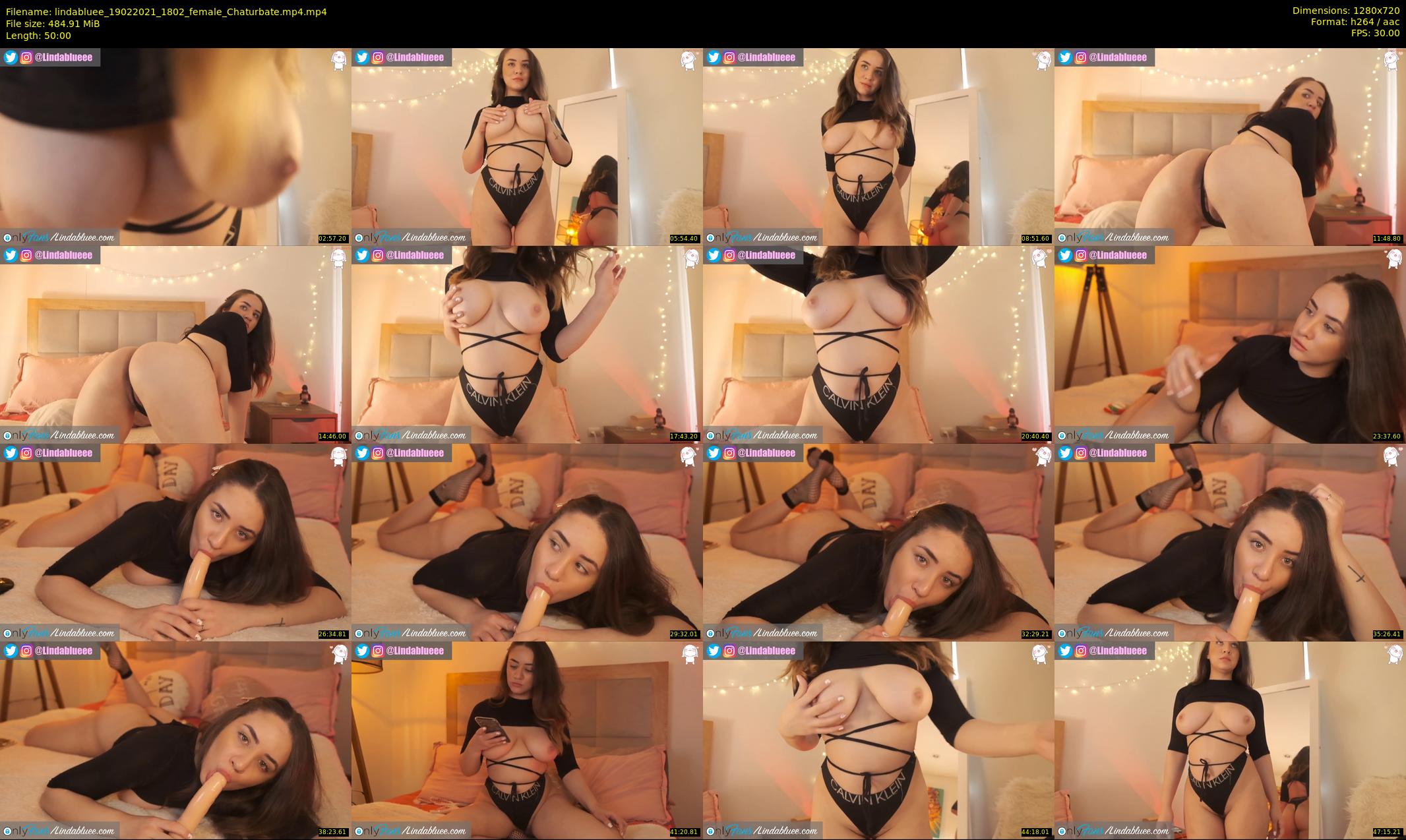 lindabluee — 50 minute Chaturbate female cam show recording, 720p, Feb 19, 2021