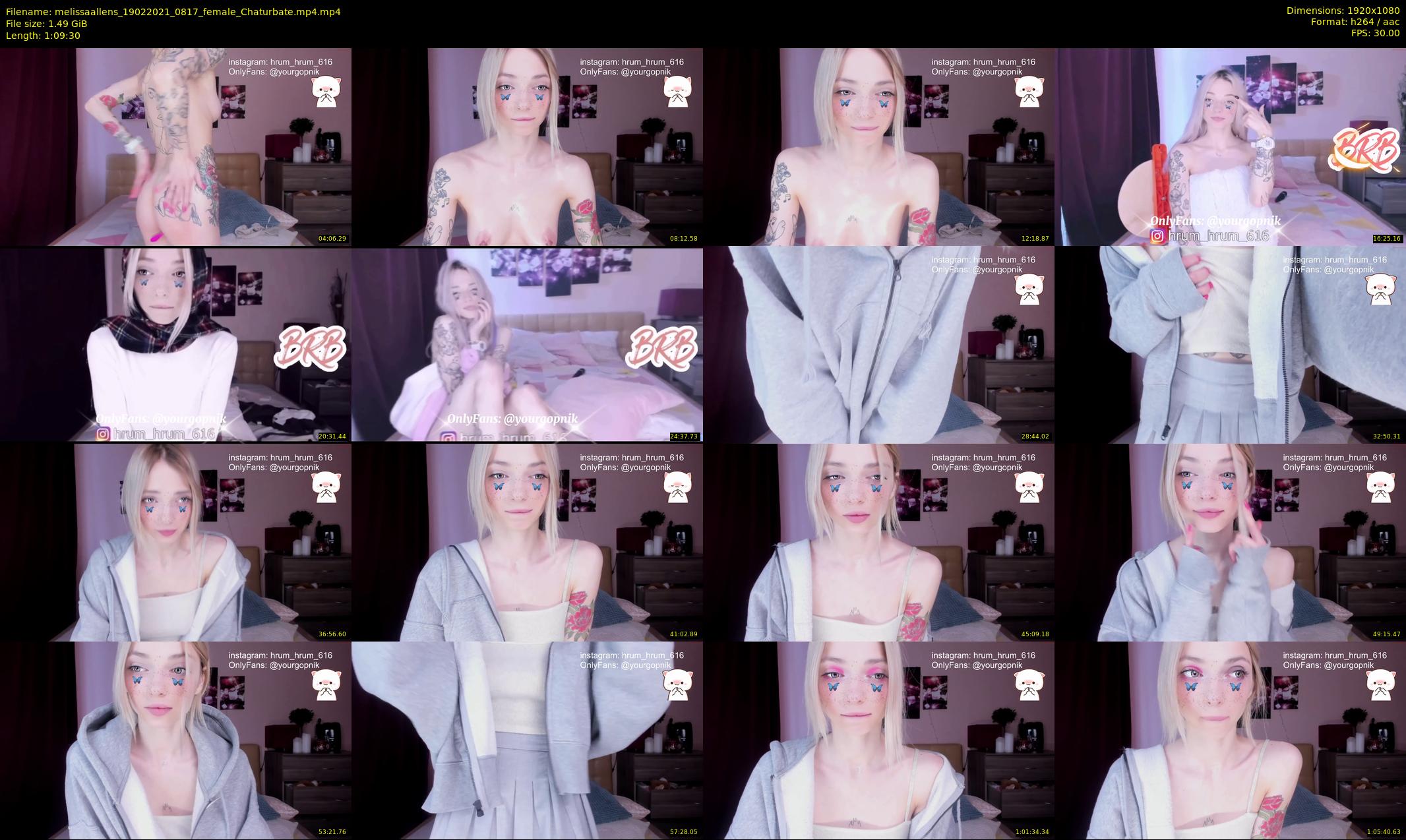 melissaallens — 70 minute Chaturbate female cam show recording, 1080p, Feb 19, 2021