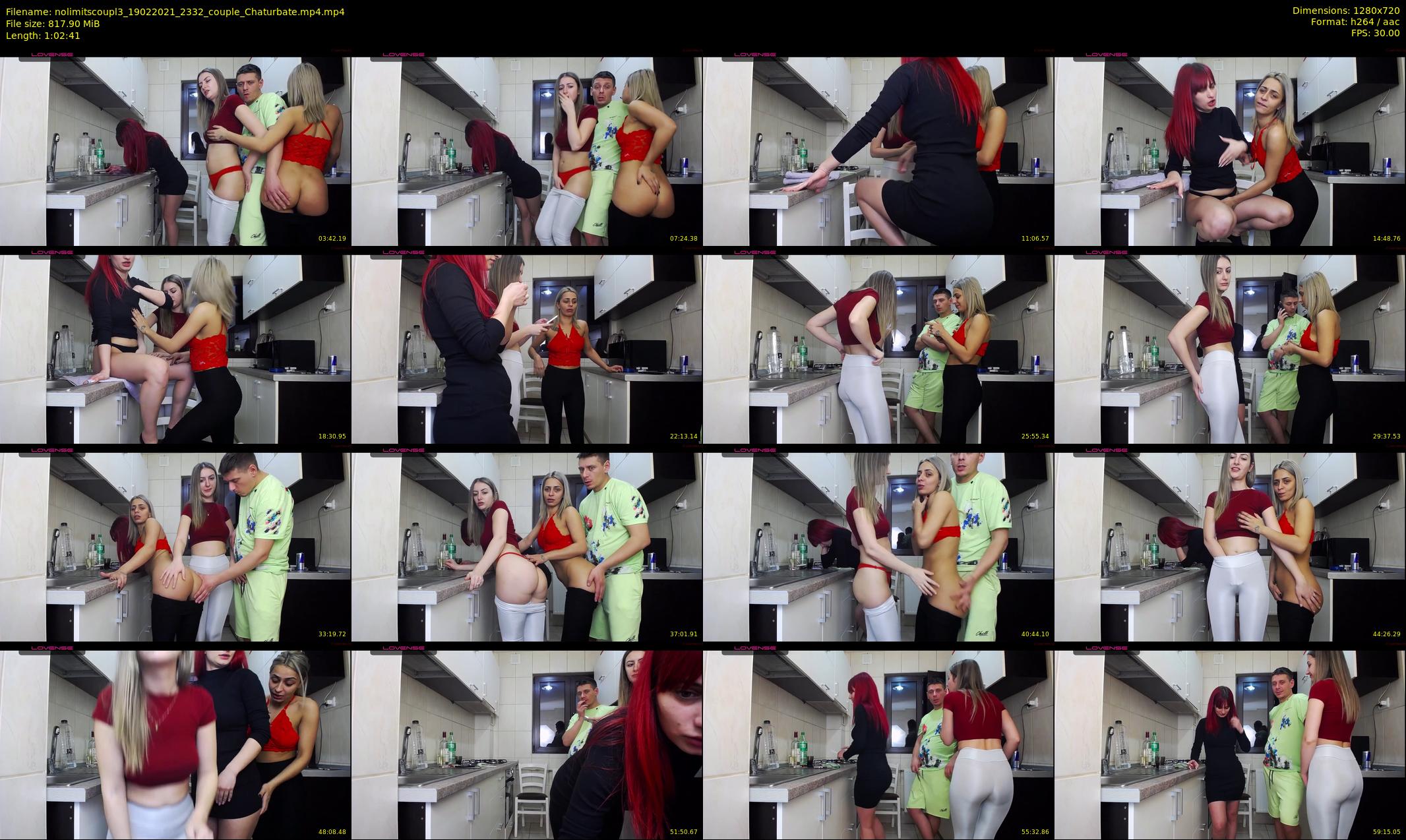 nolimitscoupl3 — 63 minute Chaturbate couple cam show recording, 720p, Feb 19, 2021