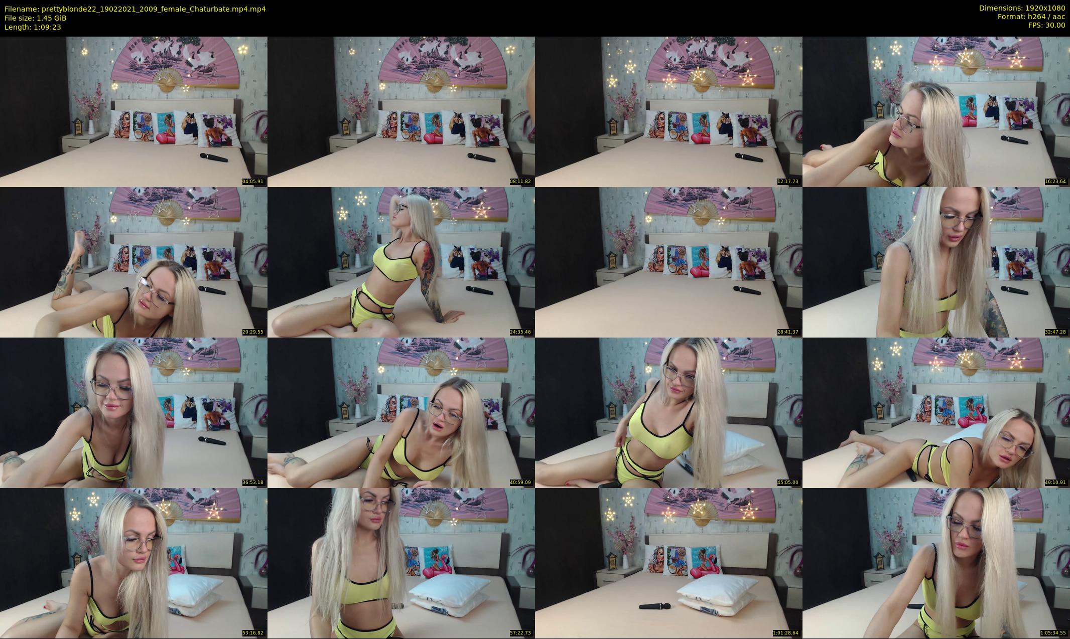 prettyblonde22 — 70 minute Chaturbate female cam show recording, 1080p, Feb 19, 2021