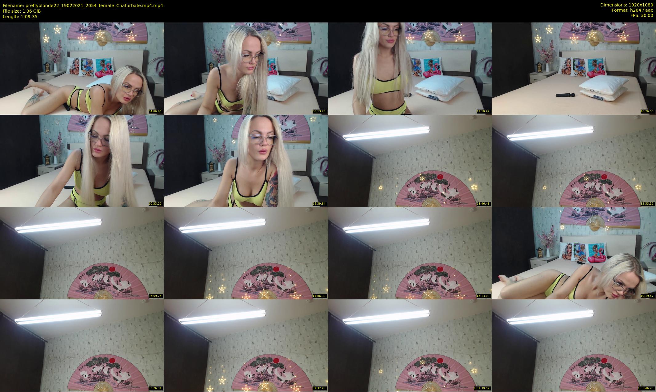 prettyblonde22 — 70 minute Chaturbate female cam show recording, 1080p, Feb 19, 2021