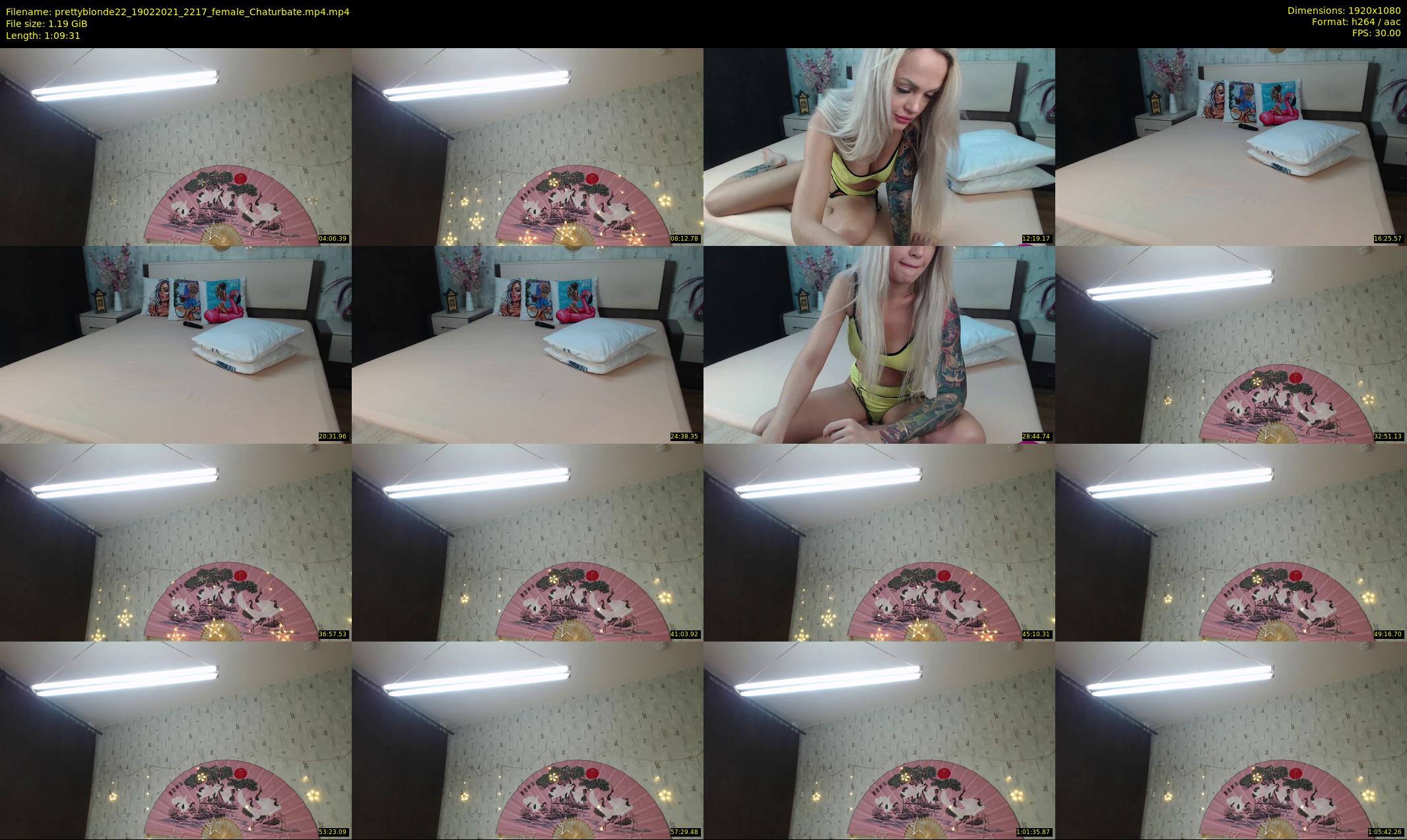prettyblonde22 — 70 minute Chaturbate female cam show recording, 1080p, Feb 19, 2021