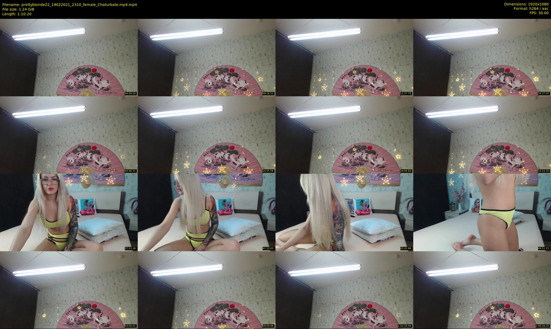 prettyblonde22 — 71 minute Chaturbate female cam show recording, 1080p, Feb 19, 2021