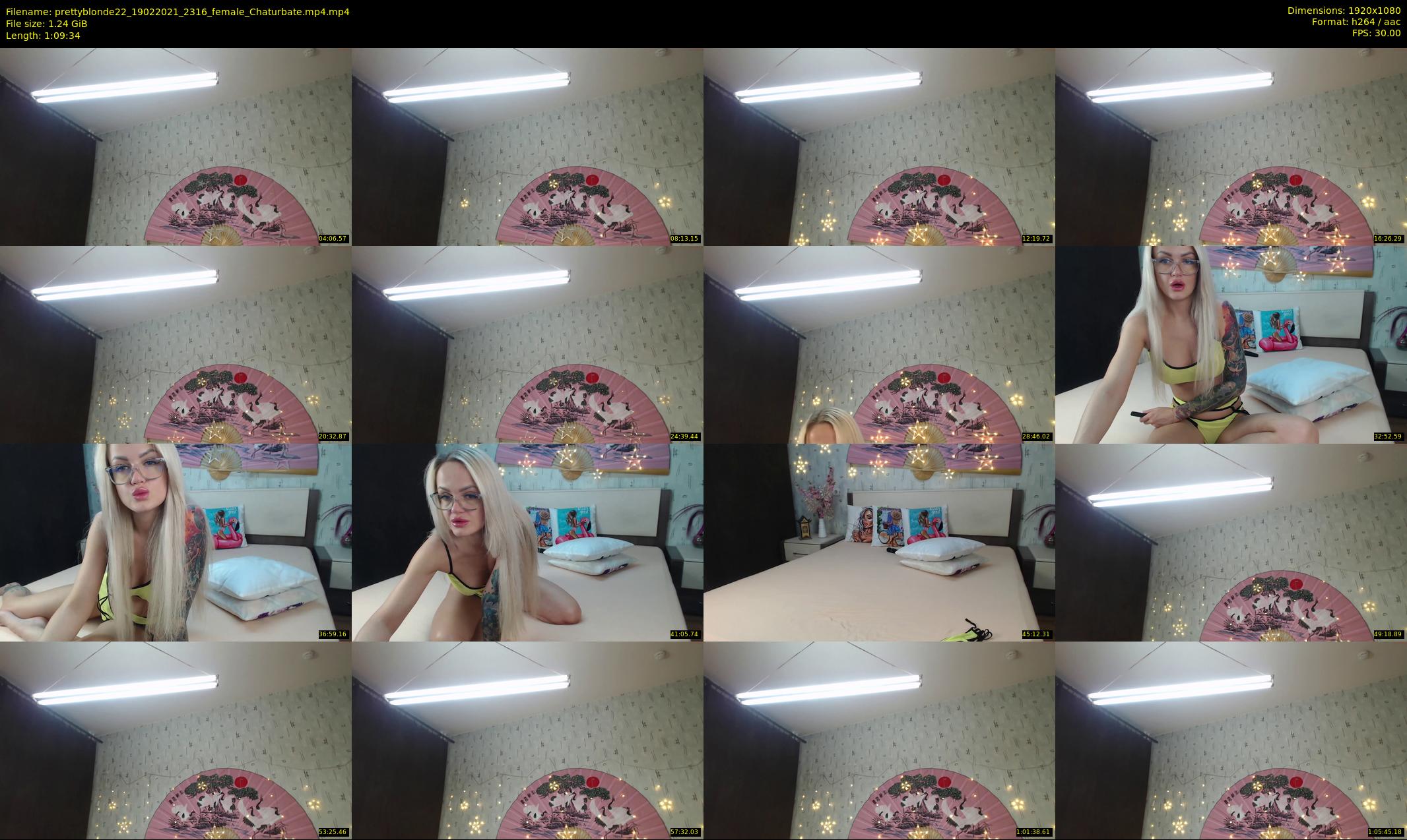 prettyblonde22 — 70 minute Chaturbate female cam show recording, 1080p, Feb 19, 2021