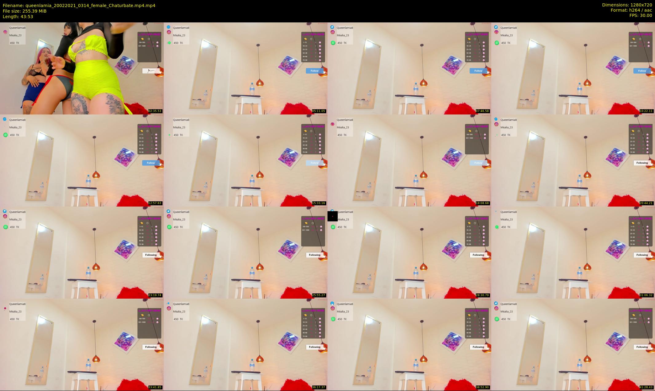 queenlamia — 44 minute Chaturbate female cam show recording, 720p, Feb 20, 2021