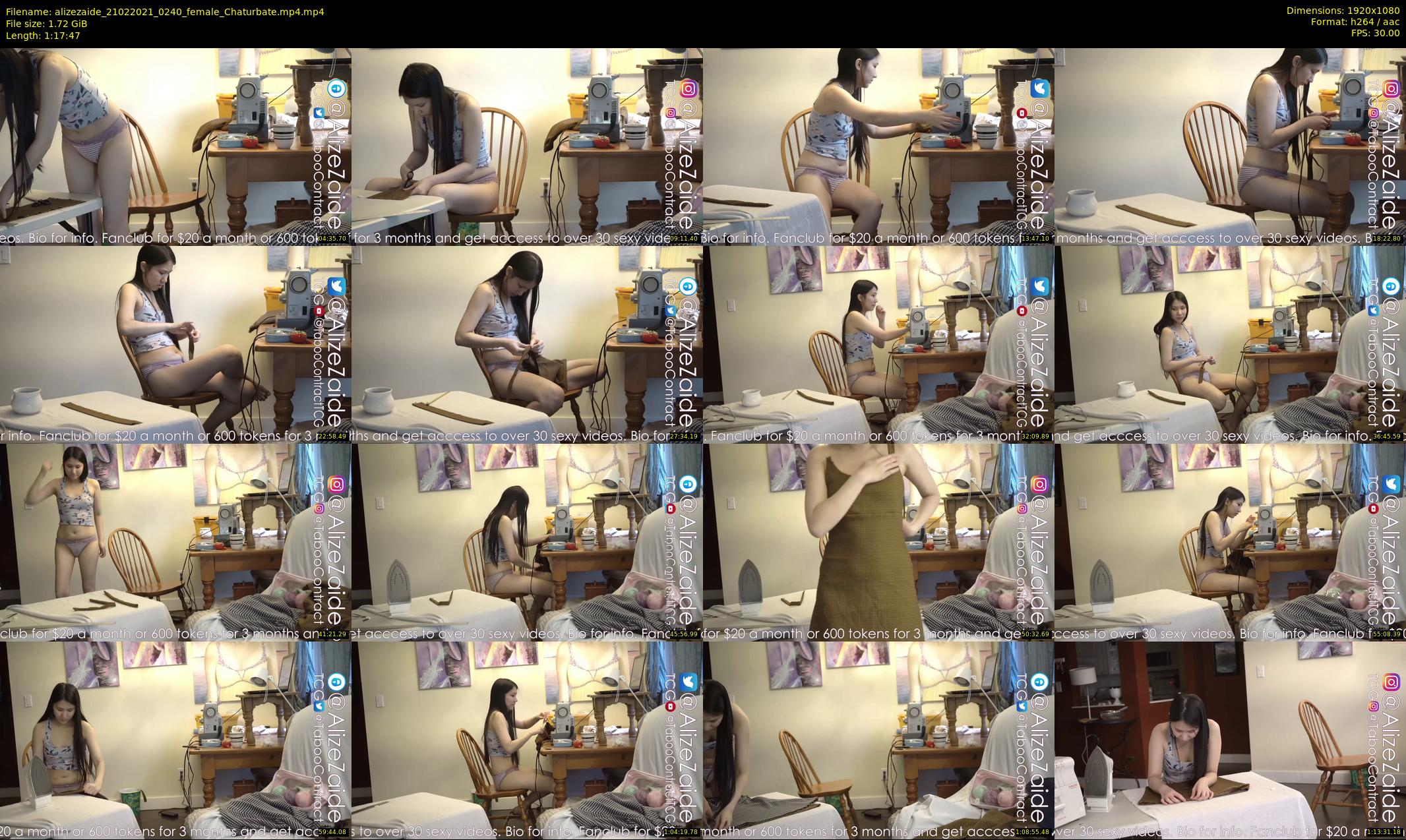 alizezaide — 78 minute Chaturbate female cam show recording, 1080p, Feb 21, 2021