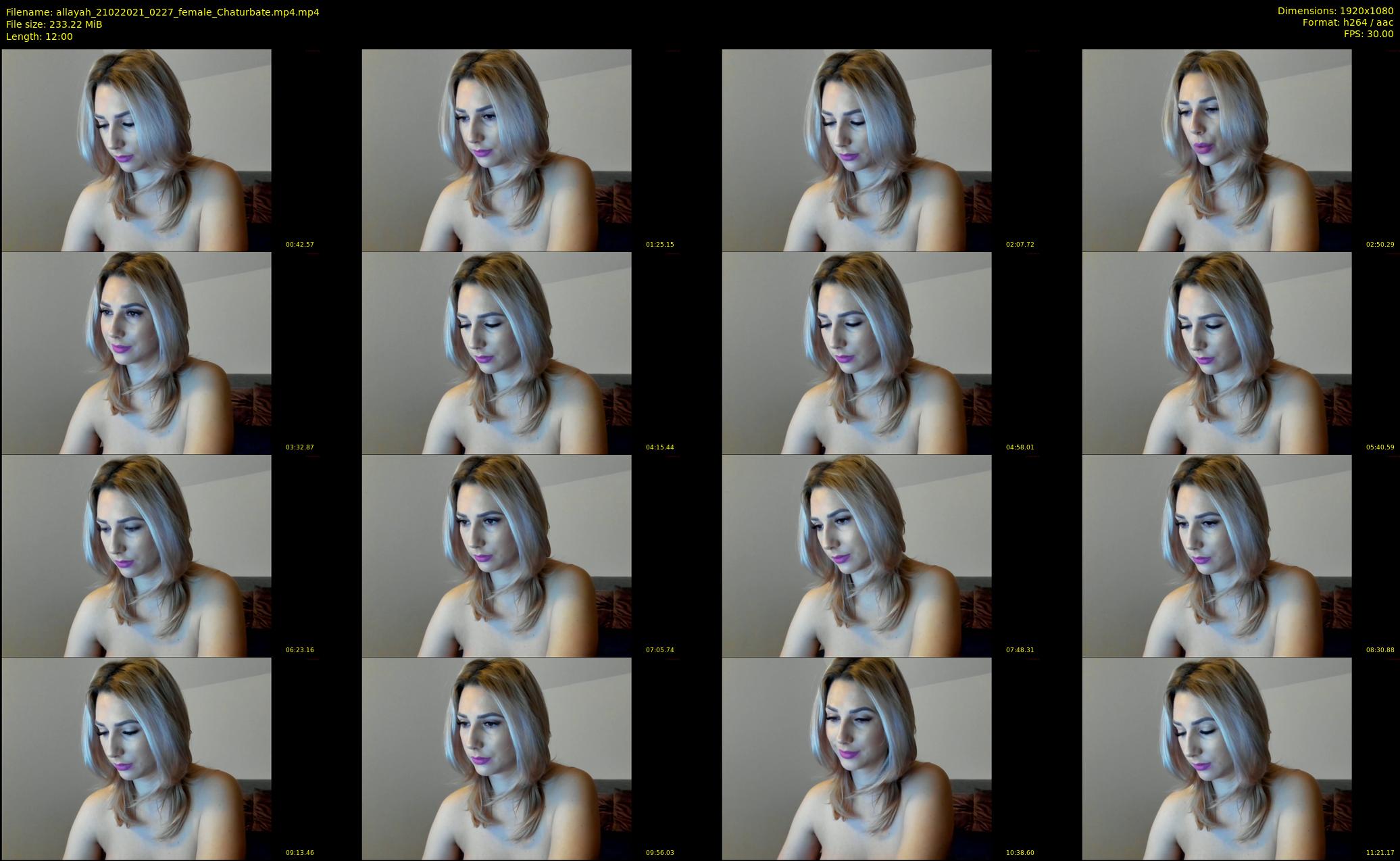 allayah — 12 minute Chaturbate female cam show recording, 1080p, Feb 21, 2021