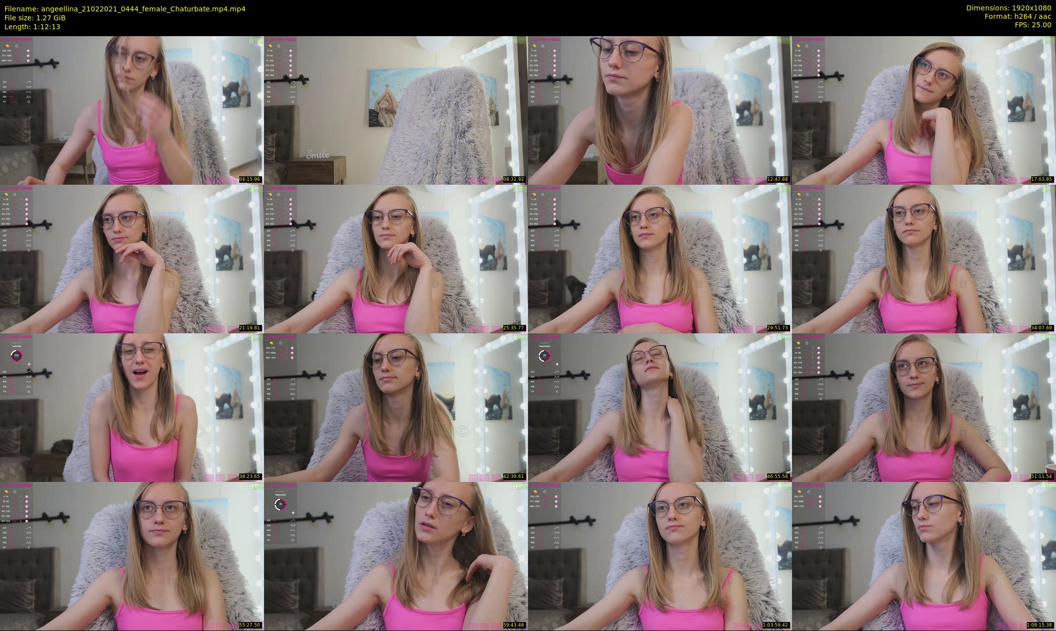 angeellina — 73 minute Chaturbate female cam show recording, 1080p, Feb 21, 2021