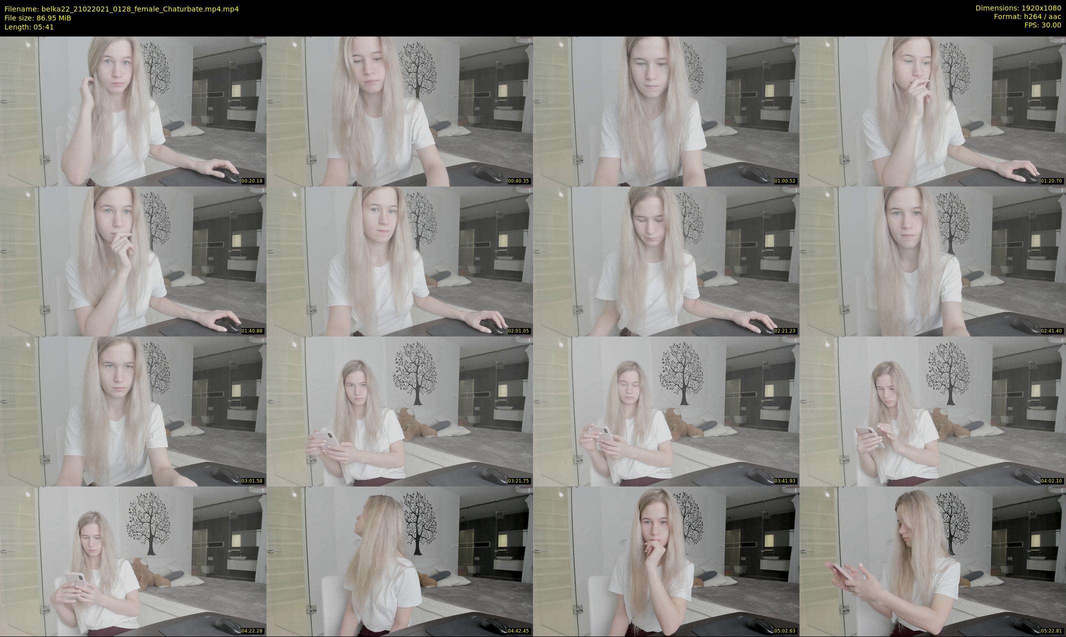 belka22 — 6 minute Chaturbate female cam show recording, 1080p, Feb 21, 2021