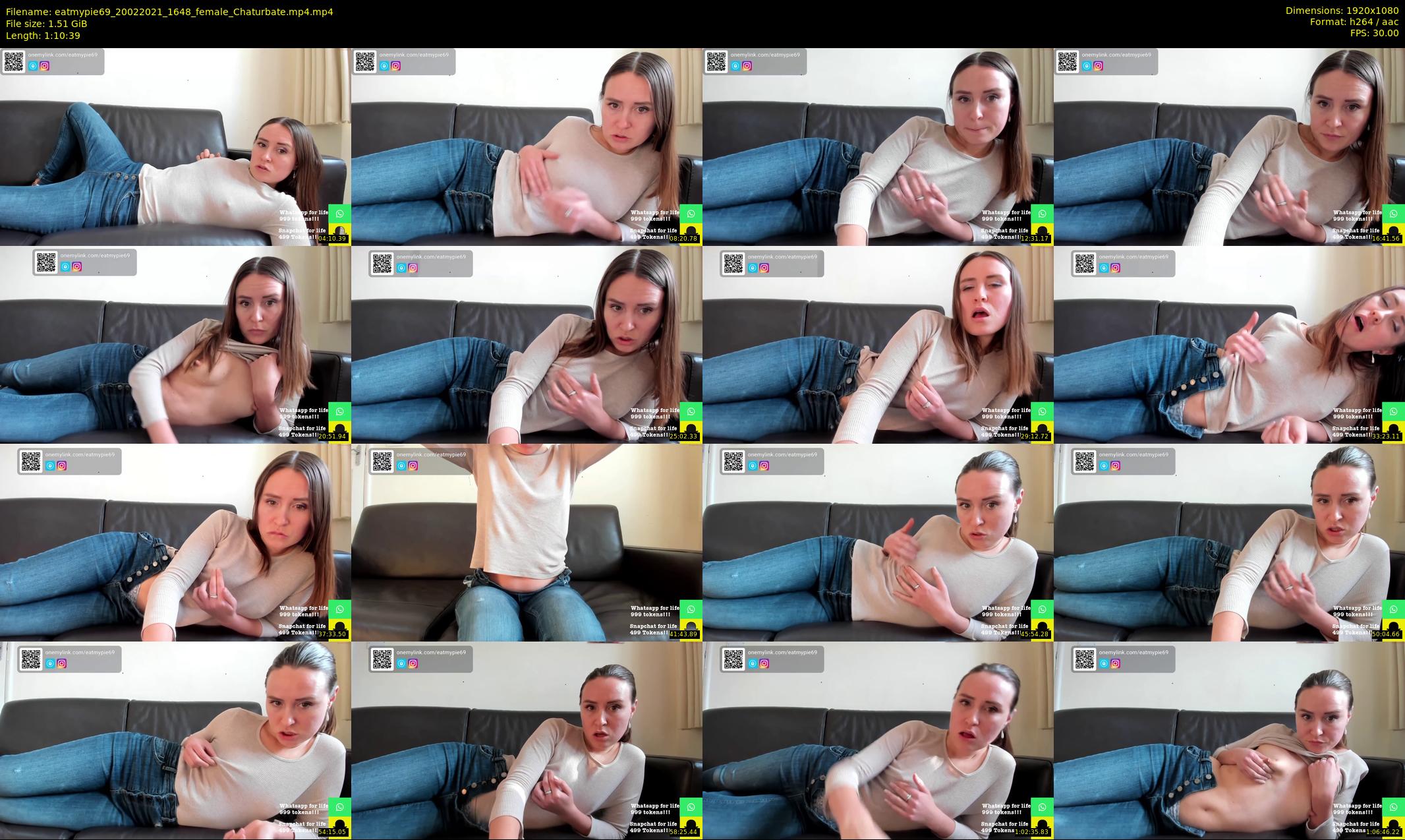 eatmypie69 — 71 minute Chaturbate female cam show recording, 1080p, Feb 20, 2021