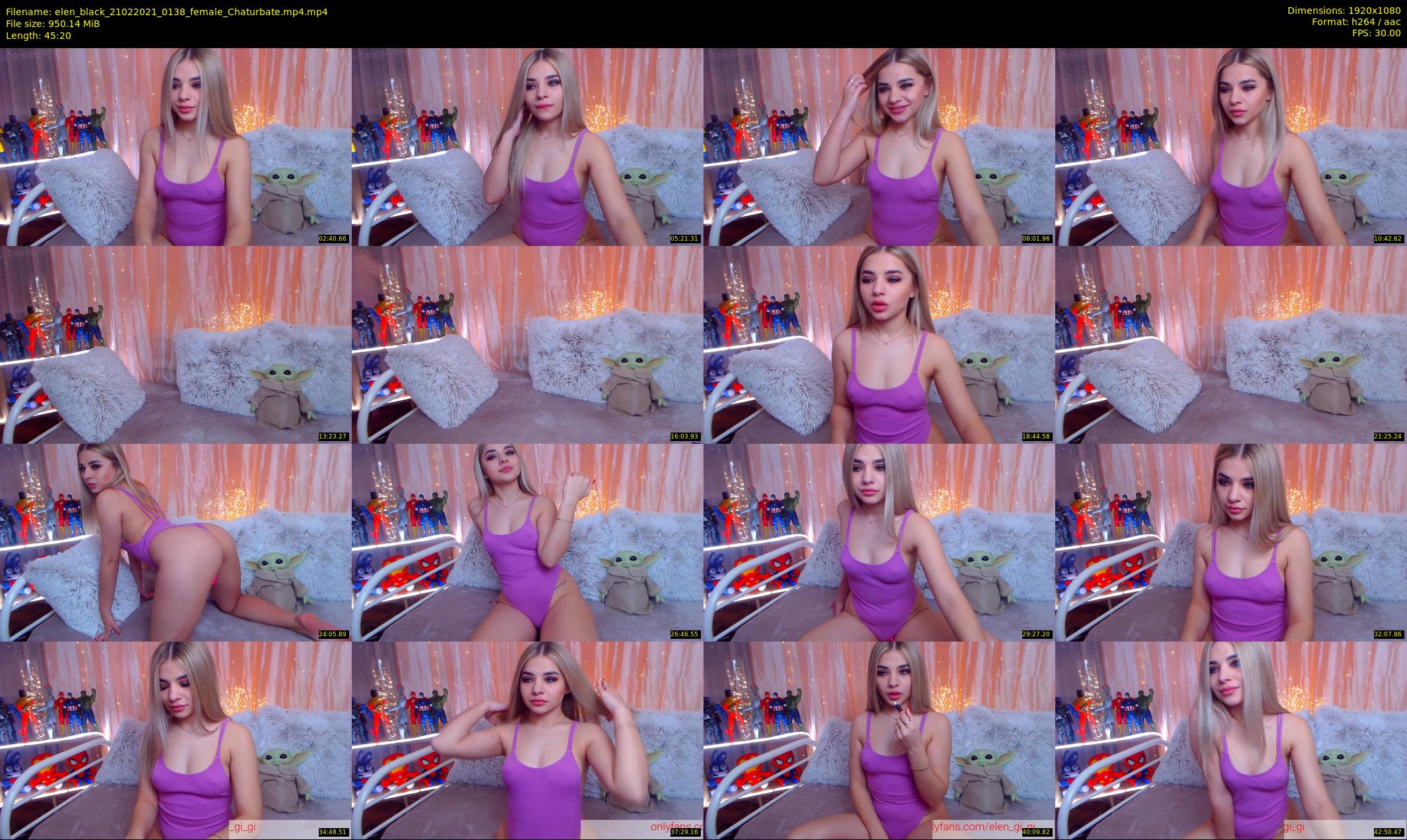 elen_black — 46 minute Chaturbate female cam show recording, 1080p, Feb 21, 2021