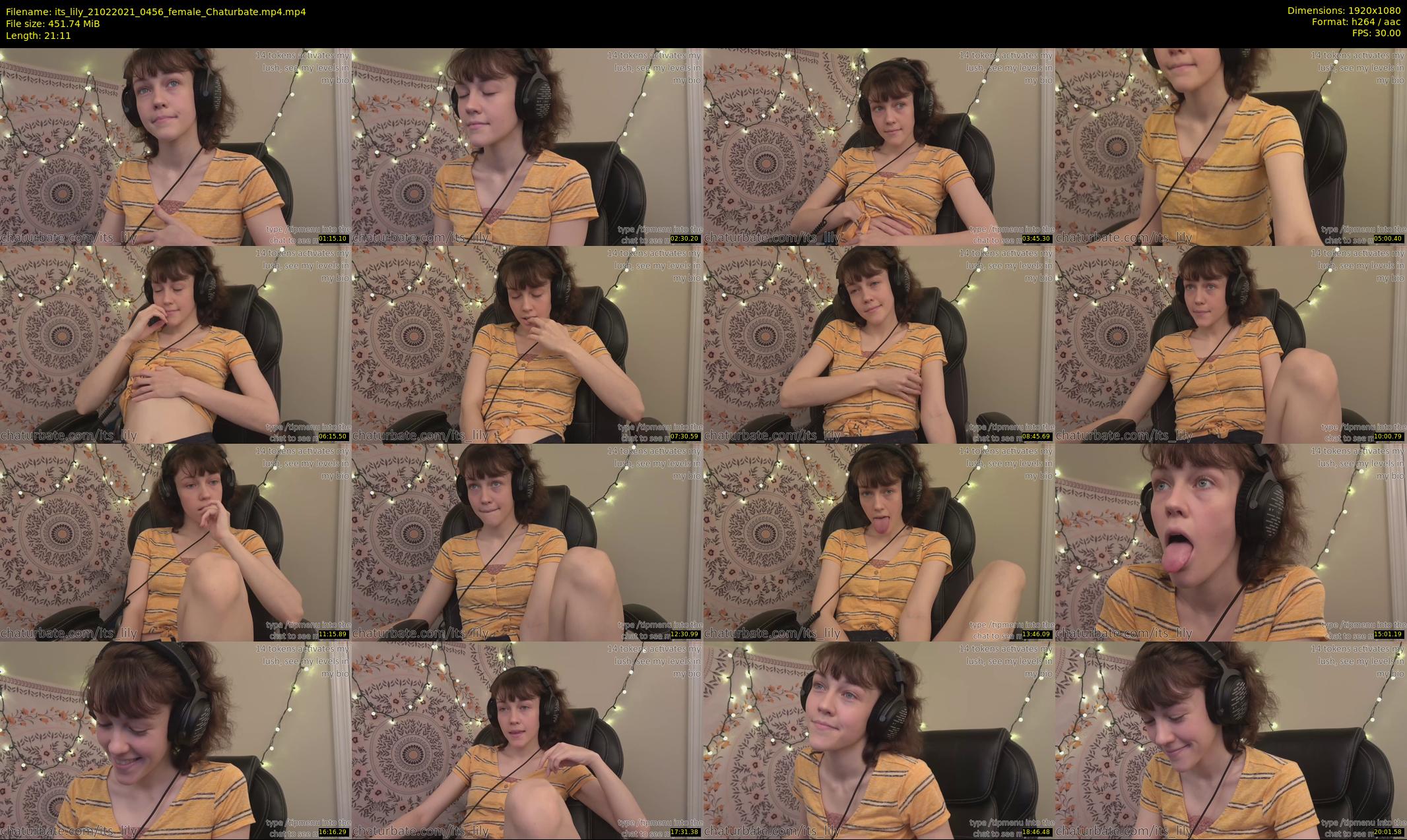 its_lily — 22 minute Chaturbate female cam show recording, 1080p, Feb 21, 2021