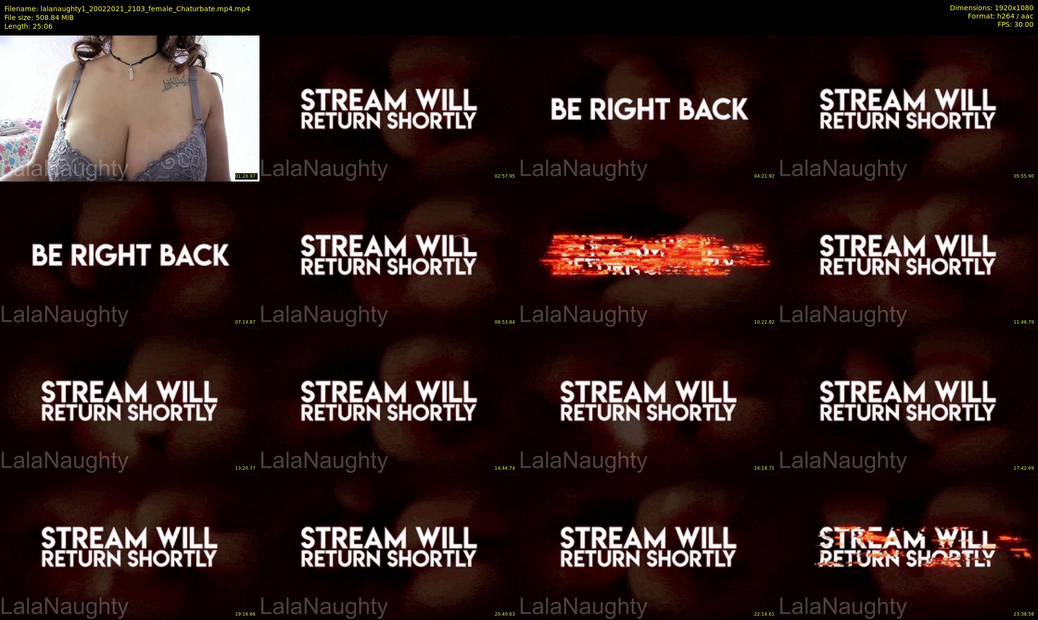 lalanaughty1 — 26 minute Chaturbate female cam show recording, 1080p, Feb 20, 2021
