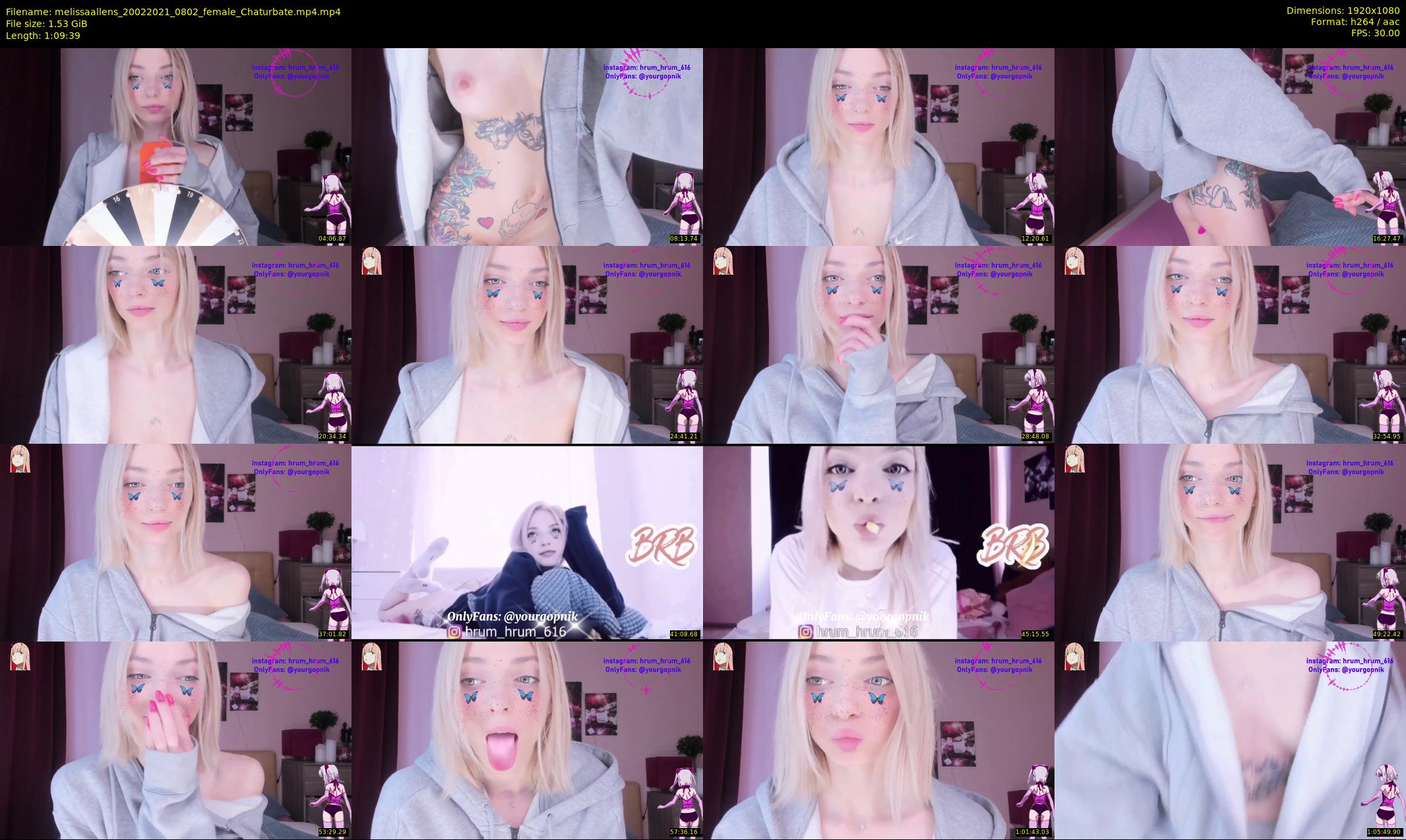 melissaallens — 70 minute Chaturbate female cam show recording, 1080p, Feb 20, 2021