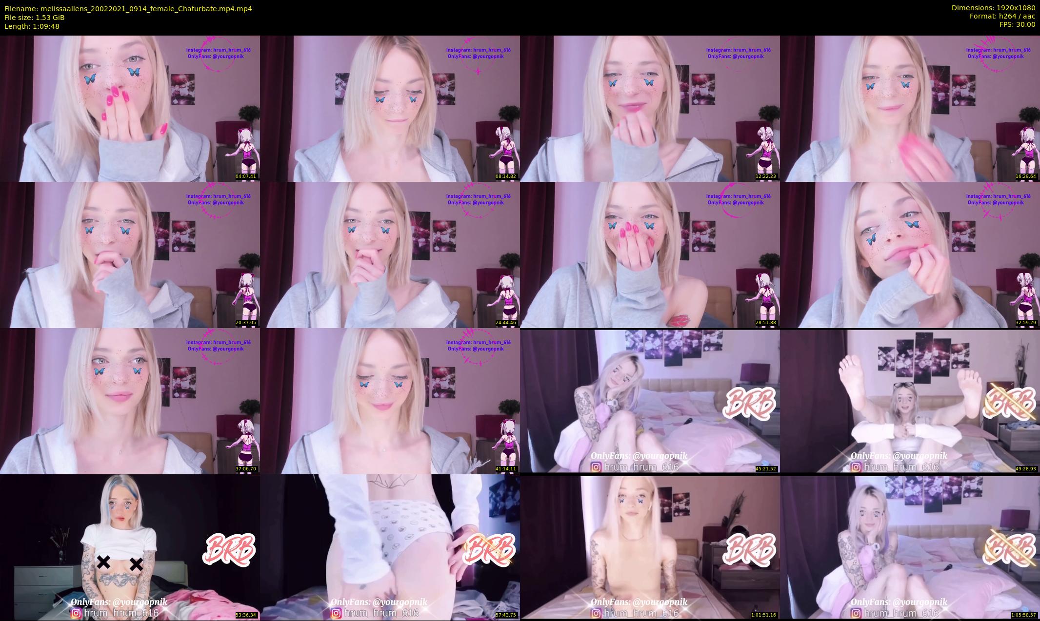 melissaallens — 70 minute Chaturbate female cam show recording, 1080p, Feb 20, 2021
