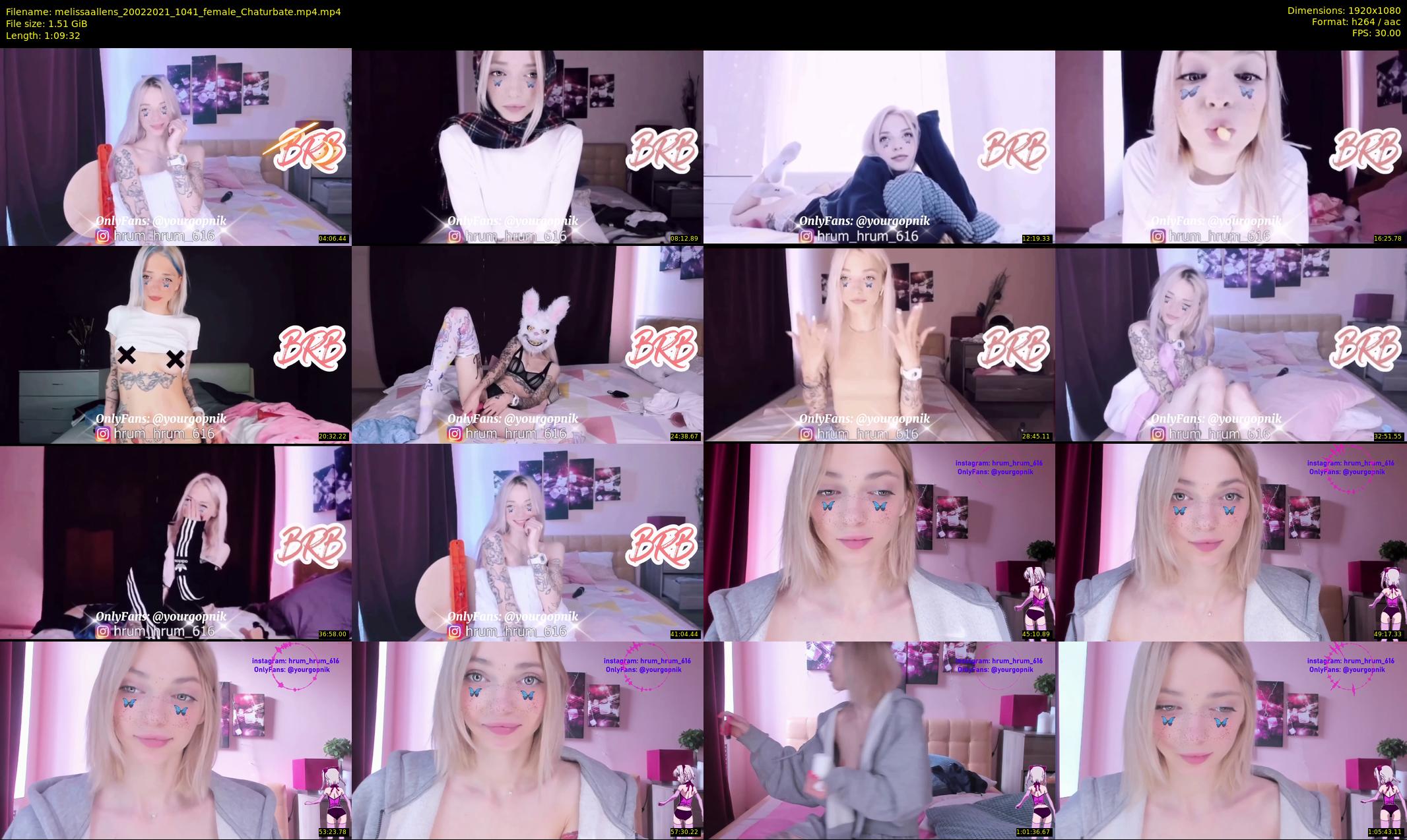 melissaallens — 70 minute Chaturbate female cam show recording, 1080p, Feb 20, 2021
