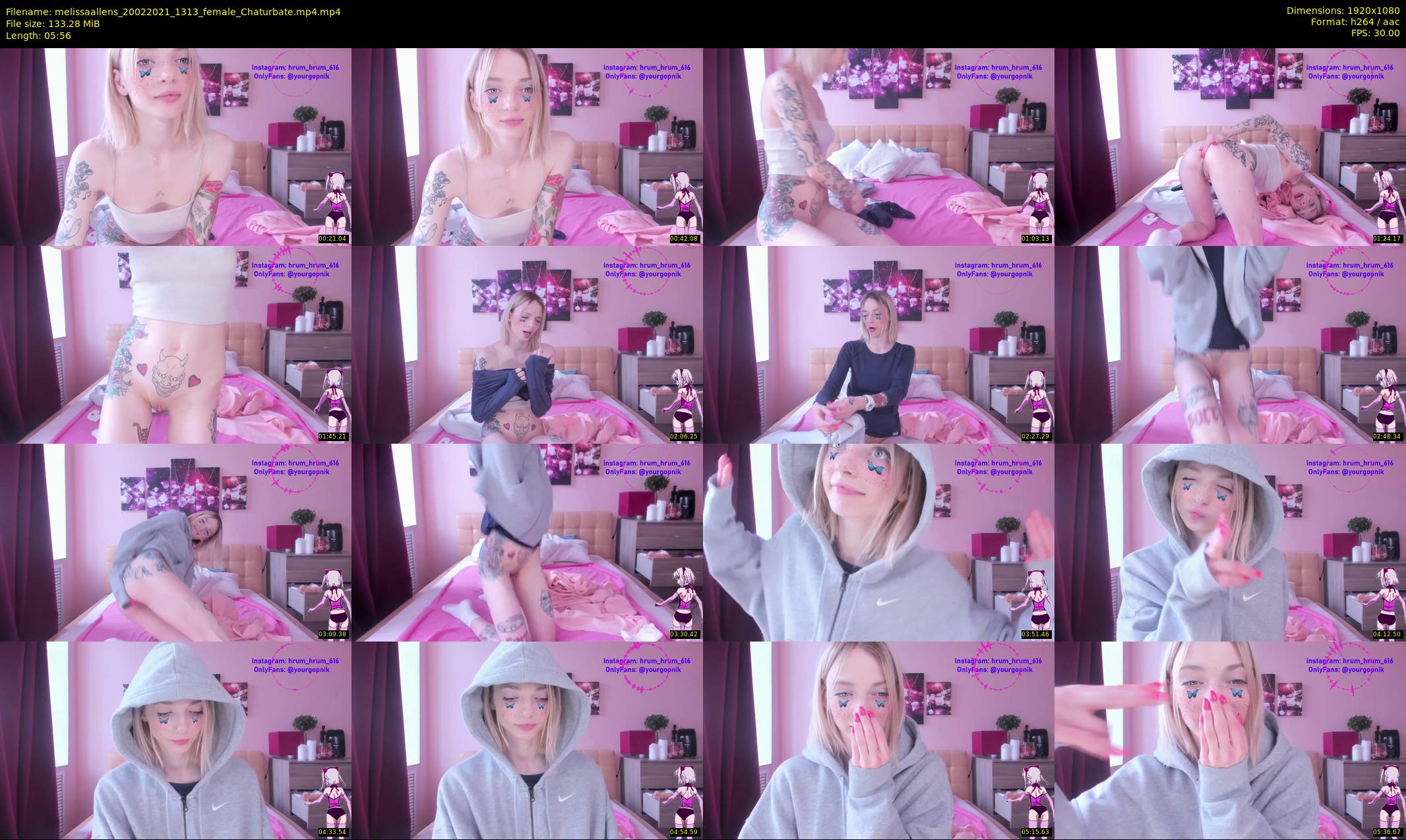 melissaallens — 6 minute Chaturbate female cam show recording, 1080p, Feb 20, 2021