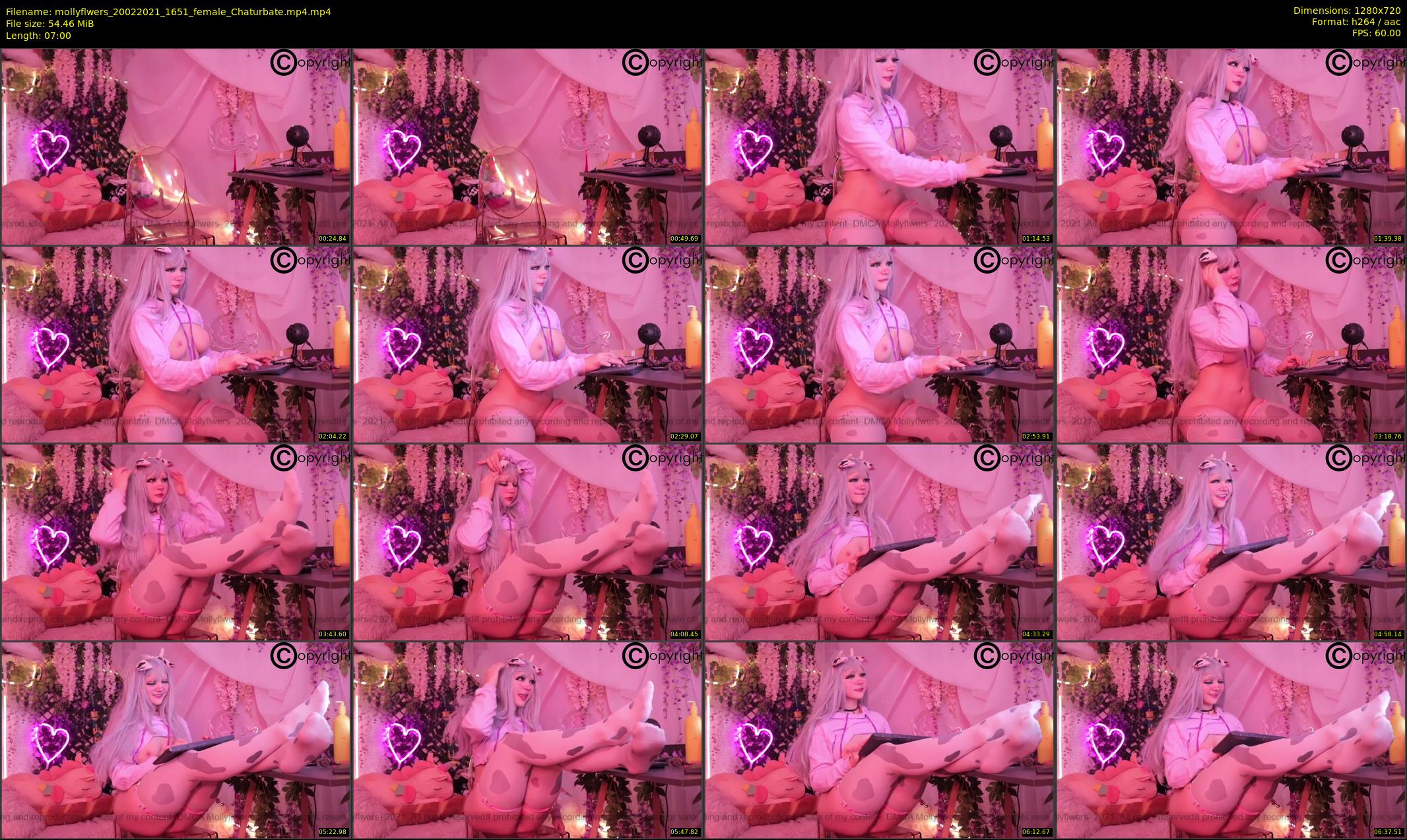 mollyflwers — 7 minute Chaturbate female cam show recording, 720p, Feb 20, 2021