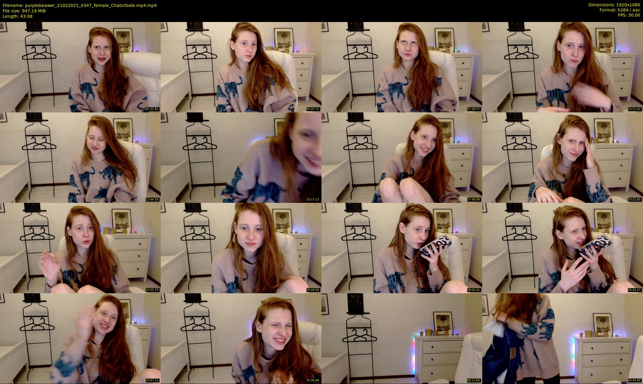 purplebeawer — 44 minute Chaturbate female cam show recording, 1080p, Feb 21, 2021