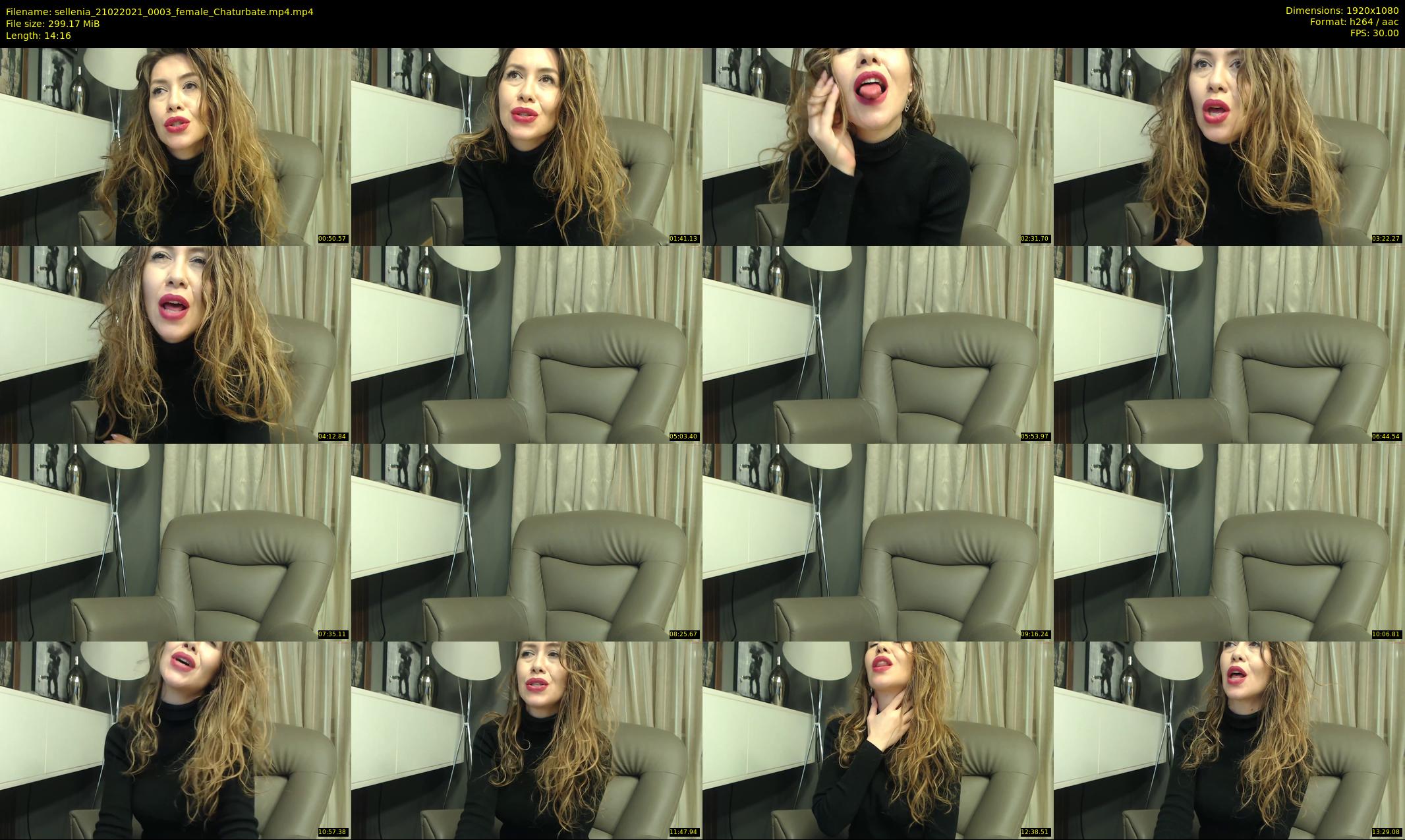sellenia — 15 minute Chaturbate female cam show recording, 1080p, Feb 21, 2021